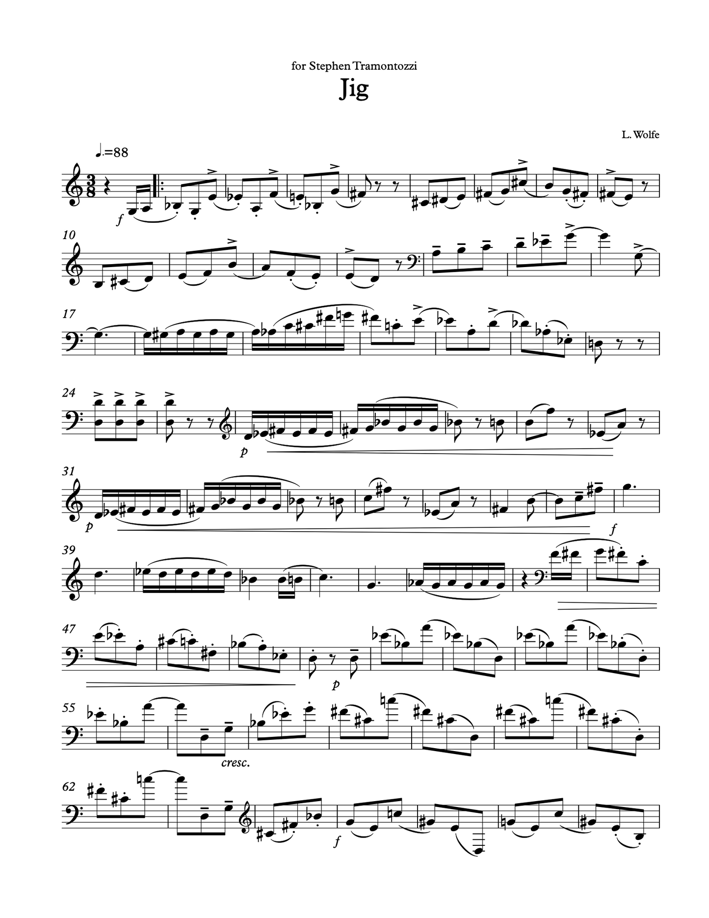 Lawrence Wolfe: "Blomidon Set" for solo double bass