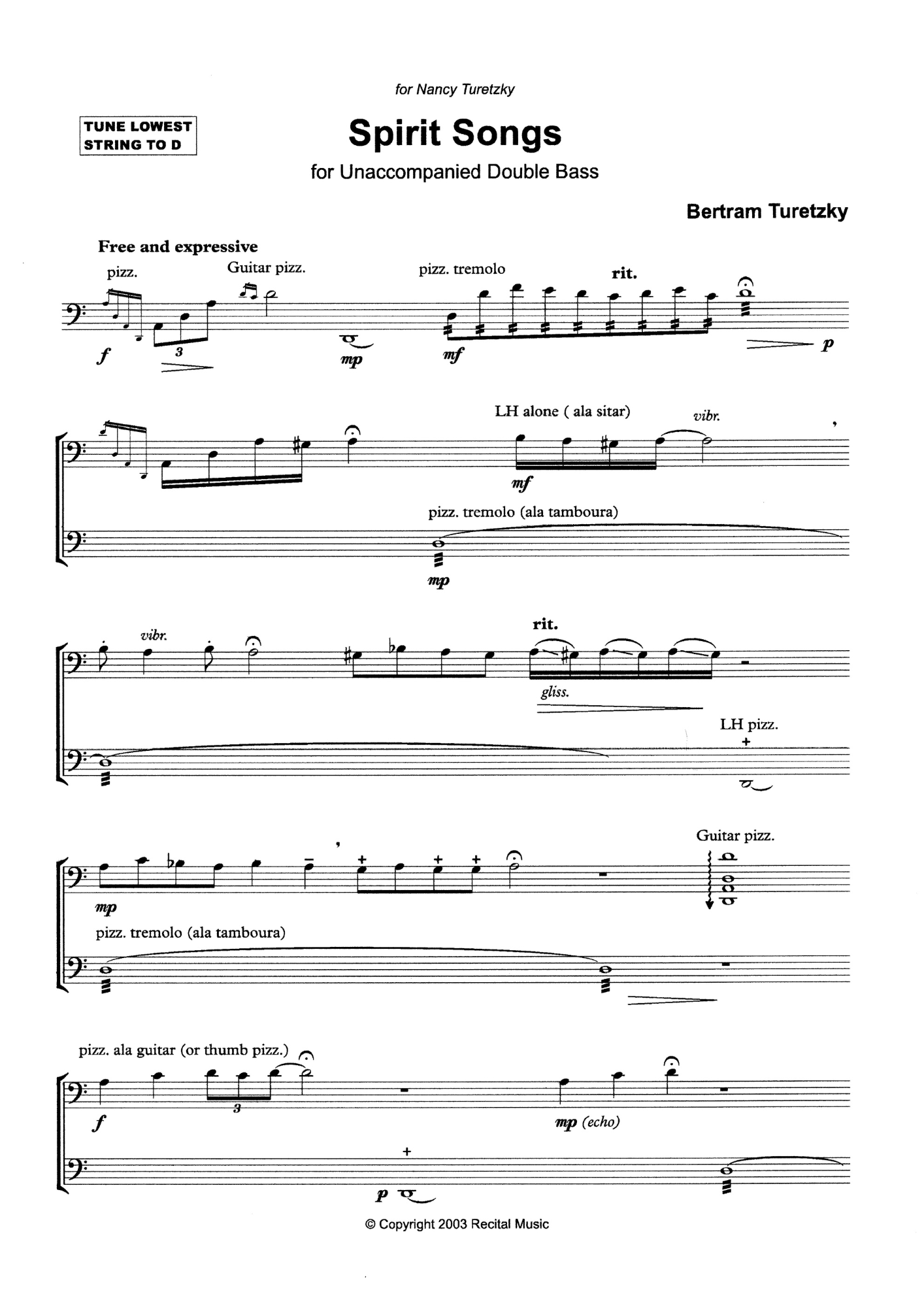 Bert's Bass Book for Unaccompanied Double Bass