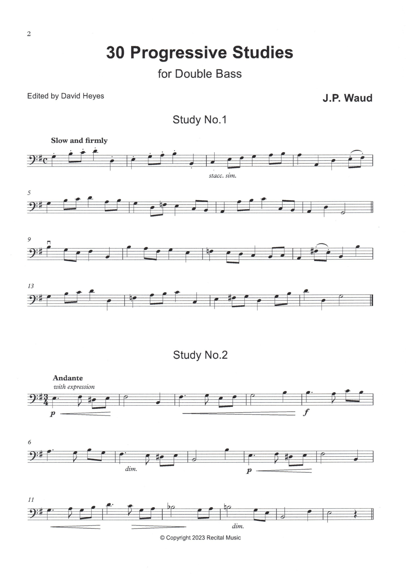 Bass Clef Studies Collection (ed. David Heyes)
