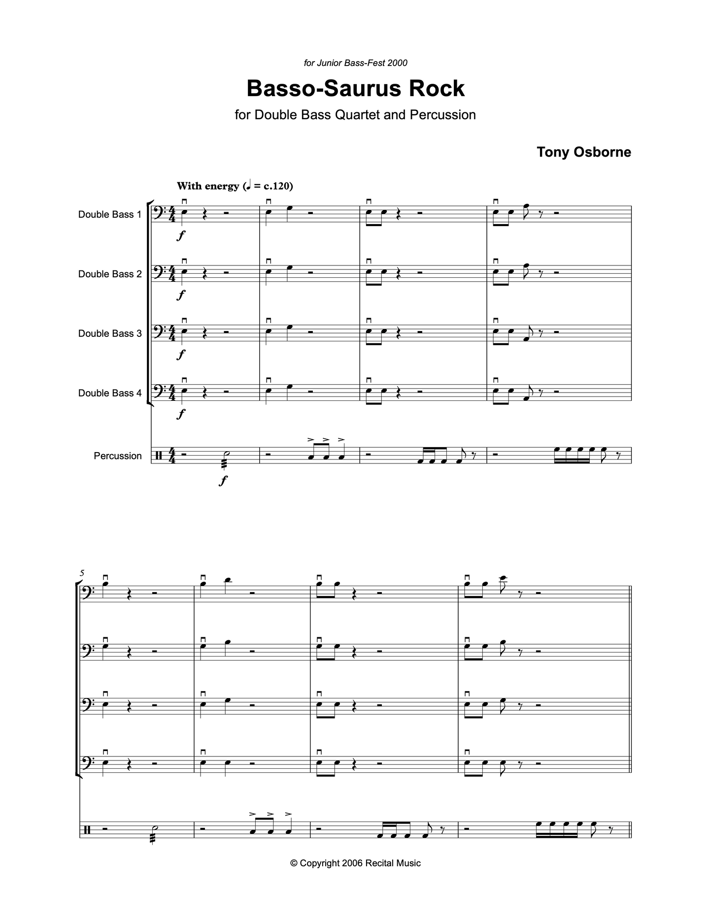 Tony Osborne: The Party Collection for Bass Trio & Quartet