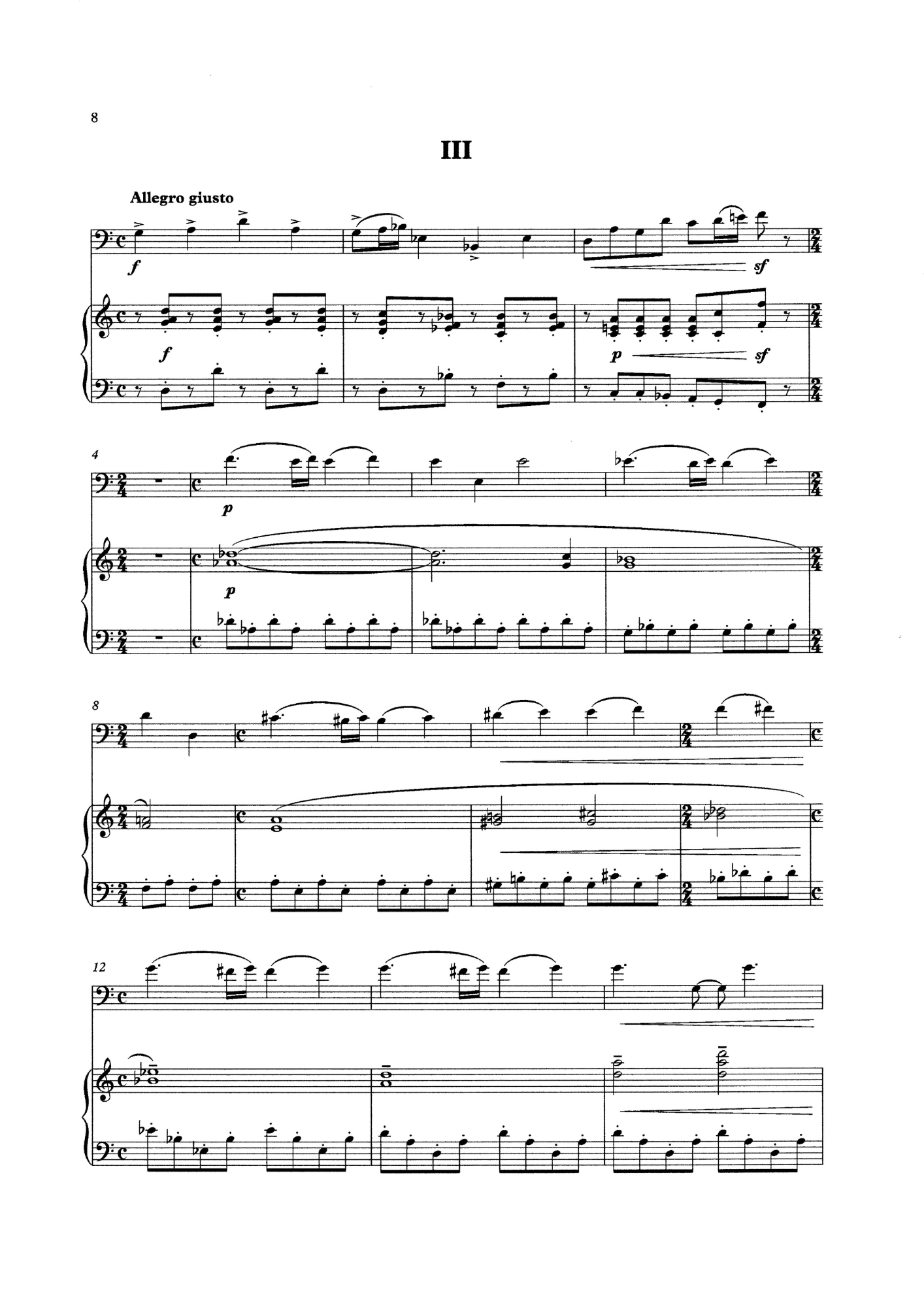 Armand Russell: Buffo Set for double bass & piano