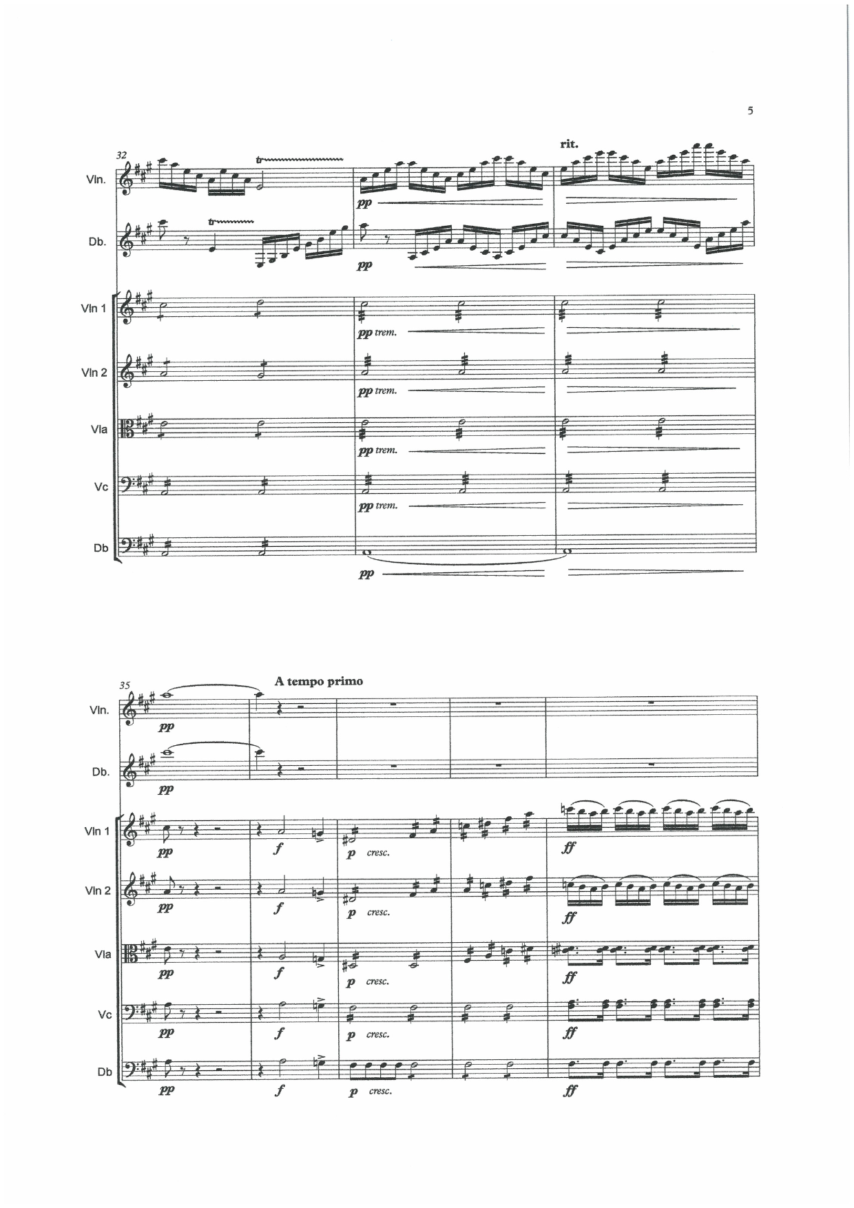 Bottesini: Passione Amorosa for violin, double bass & string orchestra (Solo Tuning)