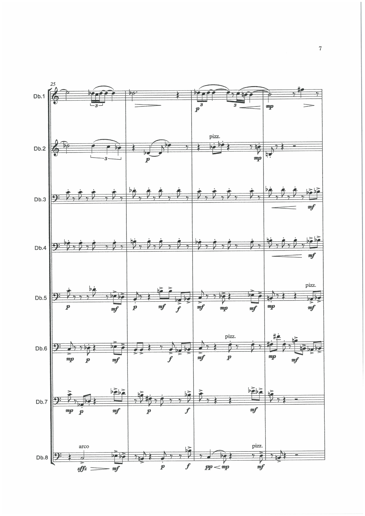 Robert Moran: Tango Neurotica for double bass octet