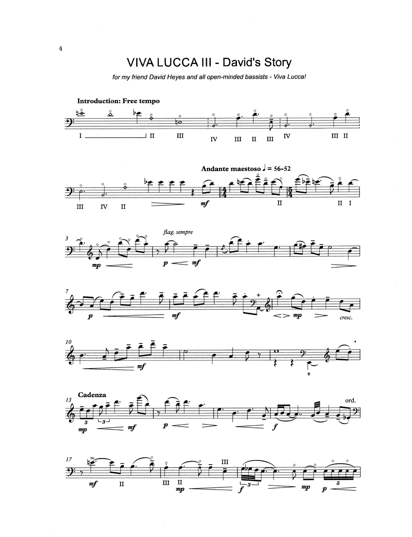 Teppo Hauta-aho: Viva Lucca! for unaccompanied double bass