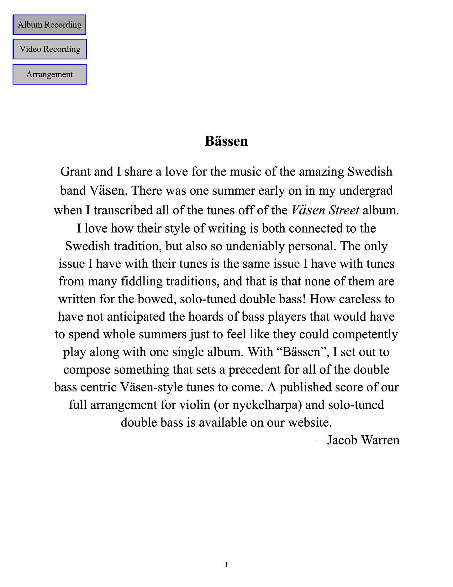 Warren & Flick: Cormorant Tune Book