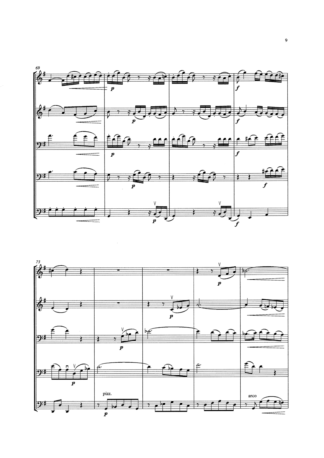 W.A. Mozart: Adagio K.411 for double bass quintet (arr. David Heyes)