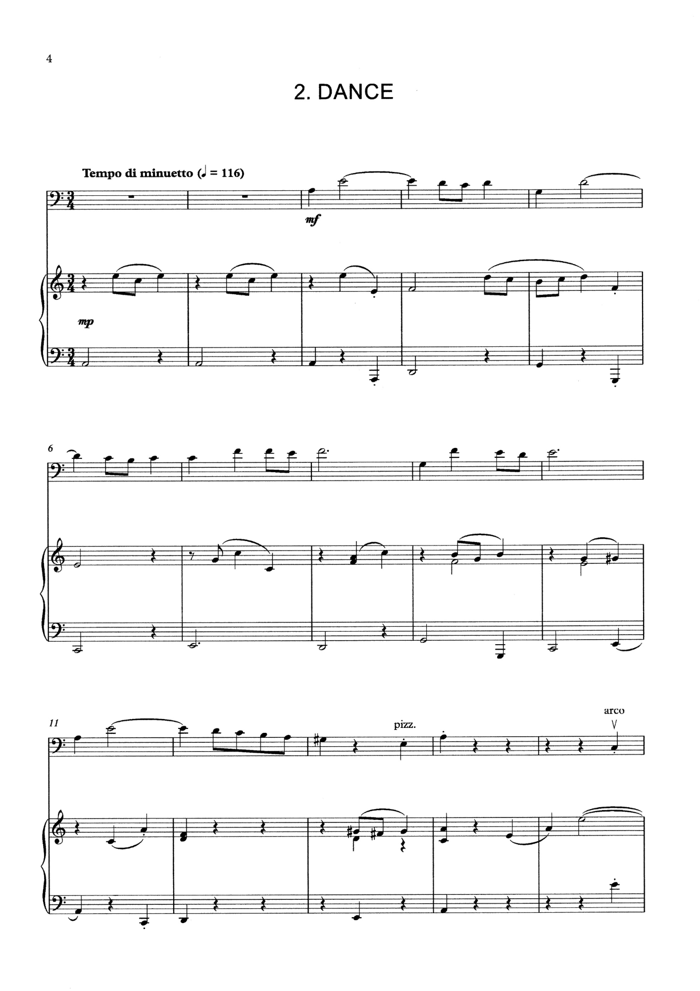 Humphrey Clucas: Song & Dance: Five Miniatures for double bass & piano