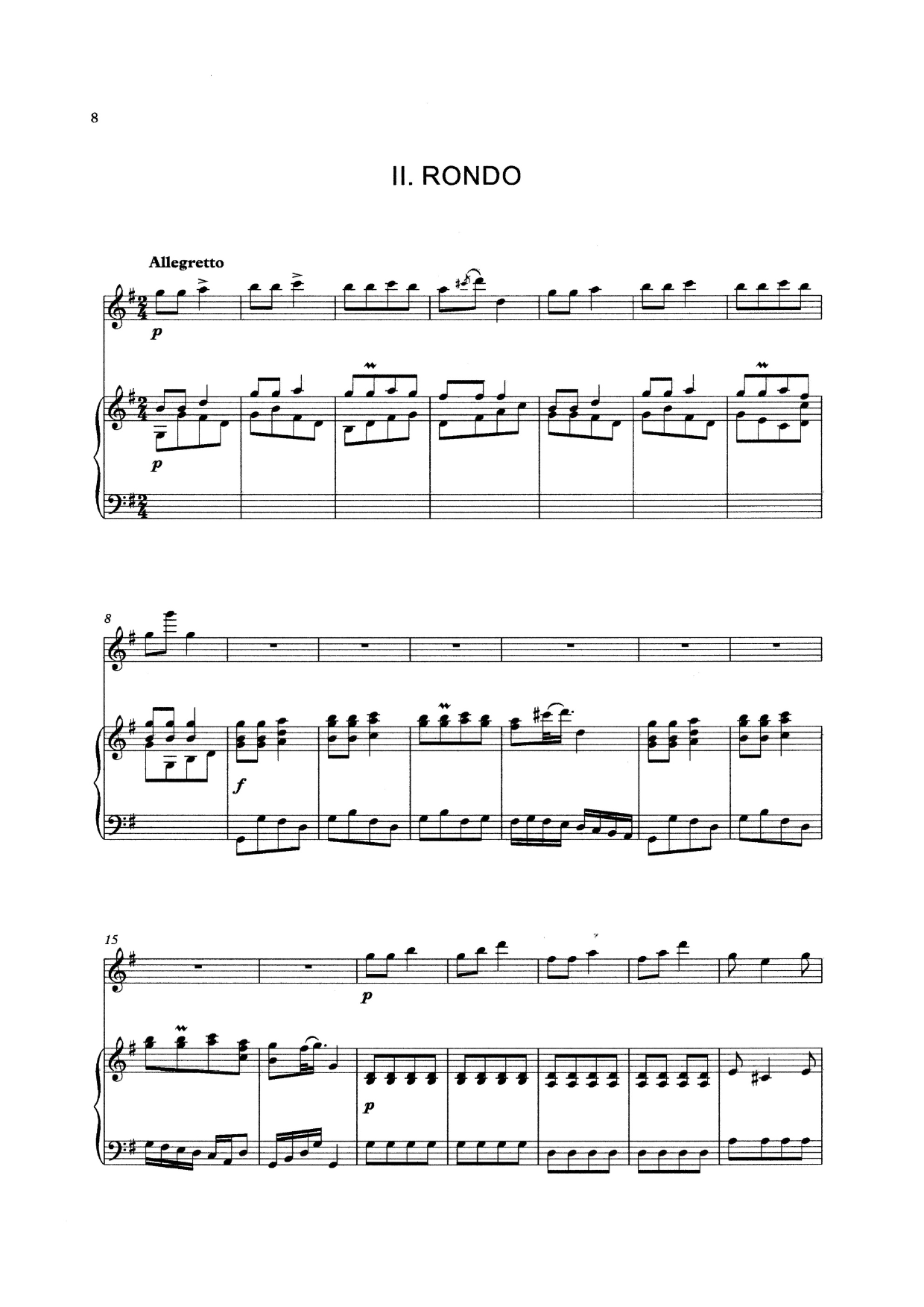 Franz Keyper: Romance & Rondo for double bass & piano (ed. Heyes)