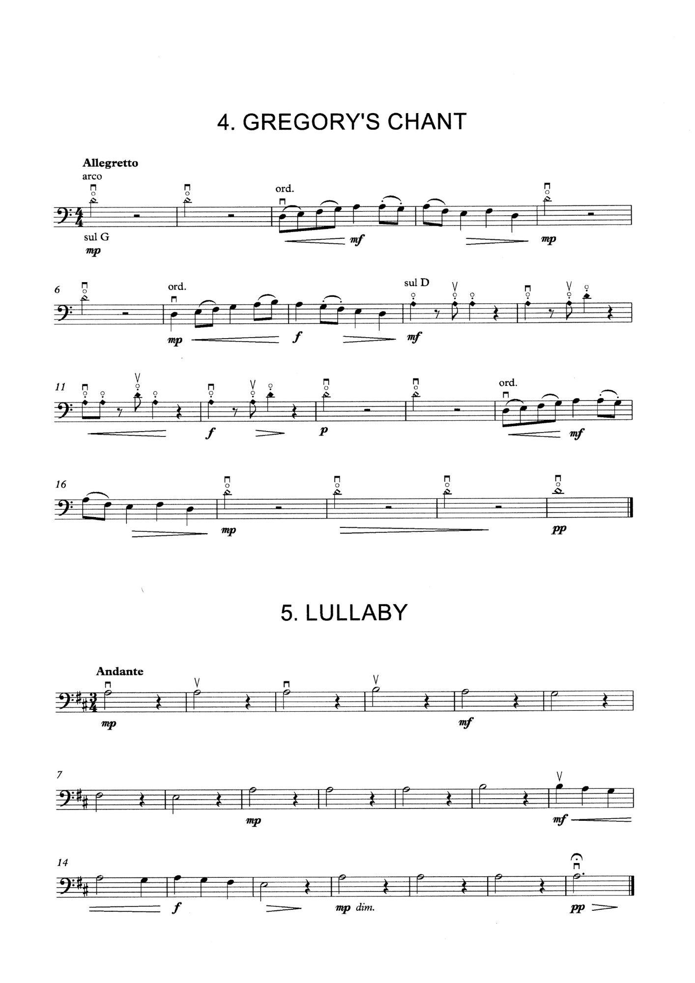 Ian Davies: A Box of Delights: Five Pieces for Beginner Double Bass Quartet