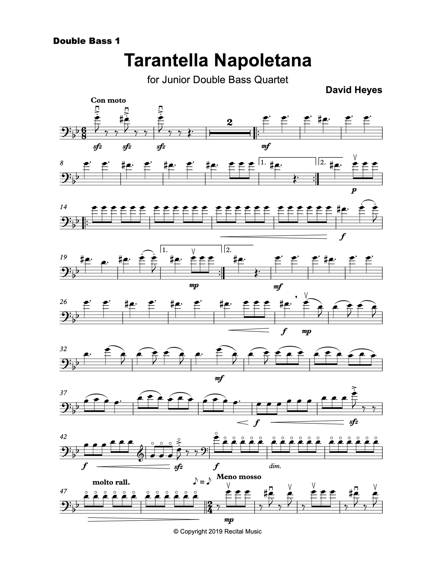 David Heyes: The Legends Collection for Beginner Bass Quartet