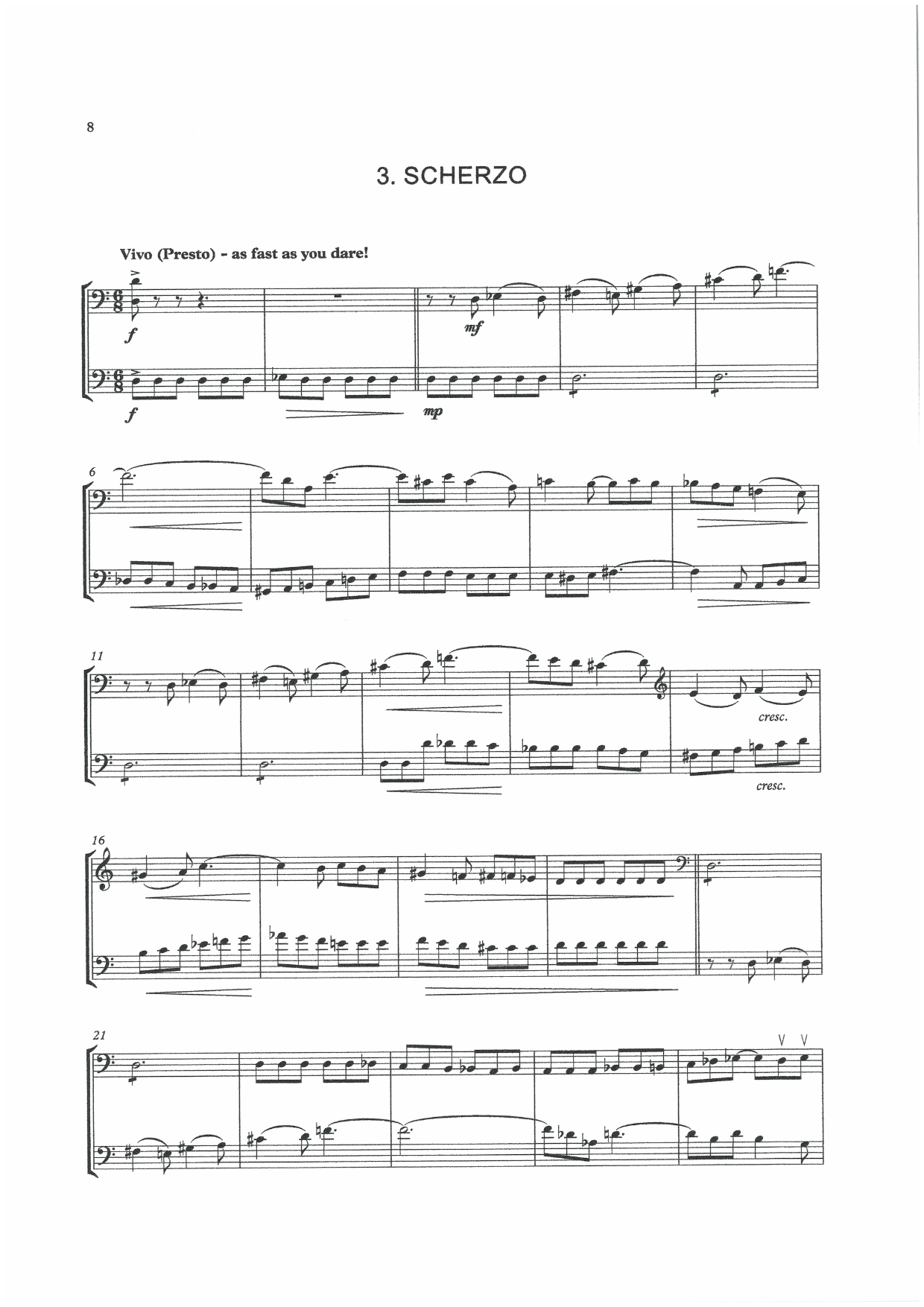 Tony Osborne: Intrada, Romanza & Scherzo for 2 double basses