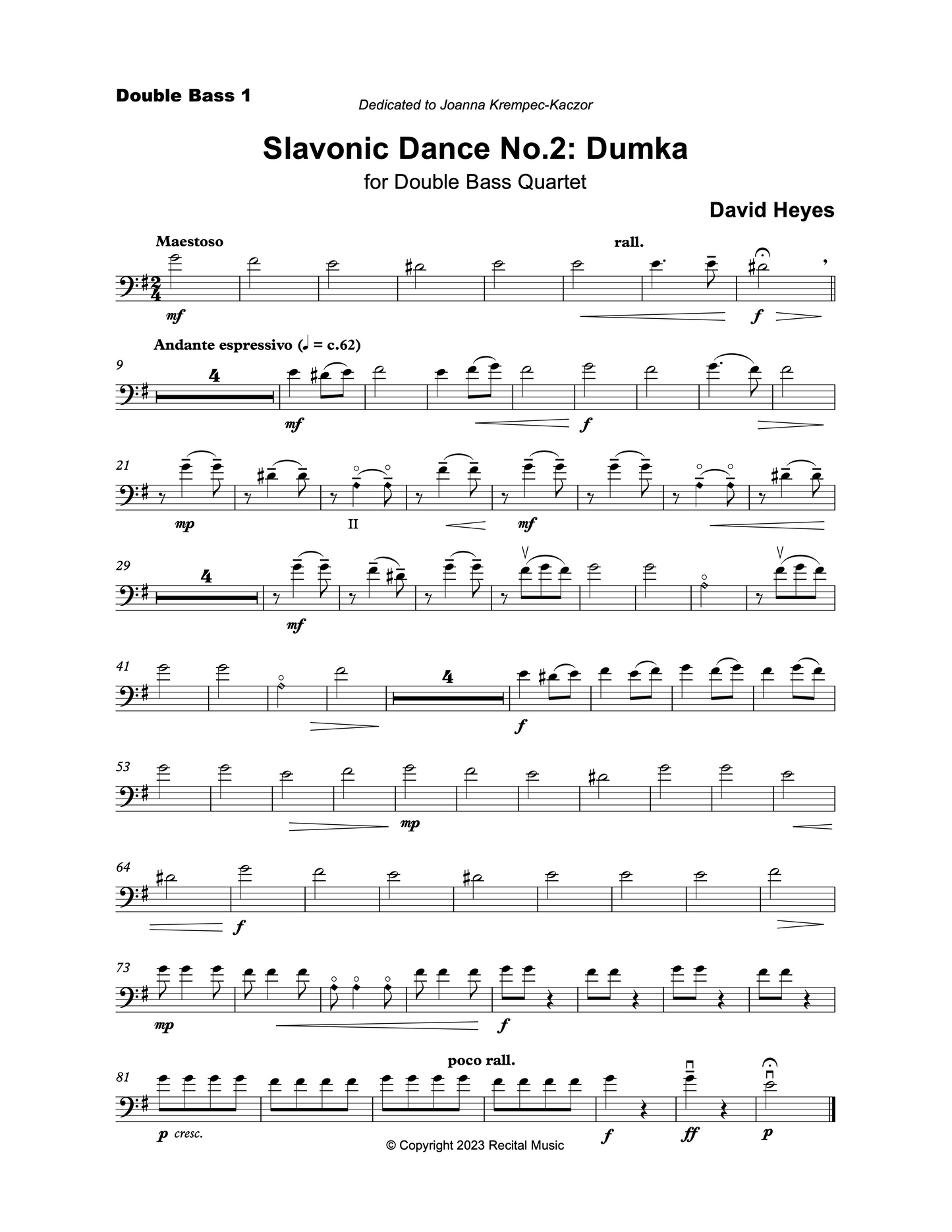David Heyes: The Legends Collection for Beginner Bass Quartet