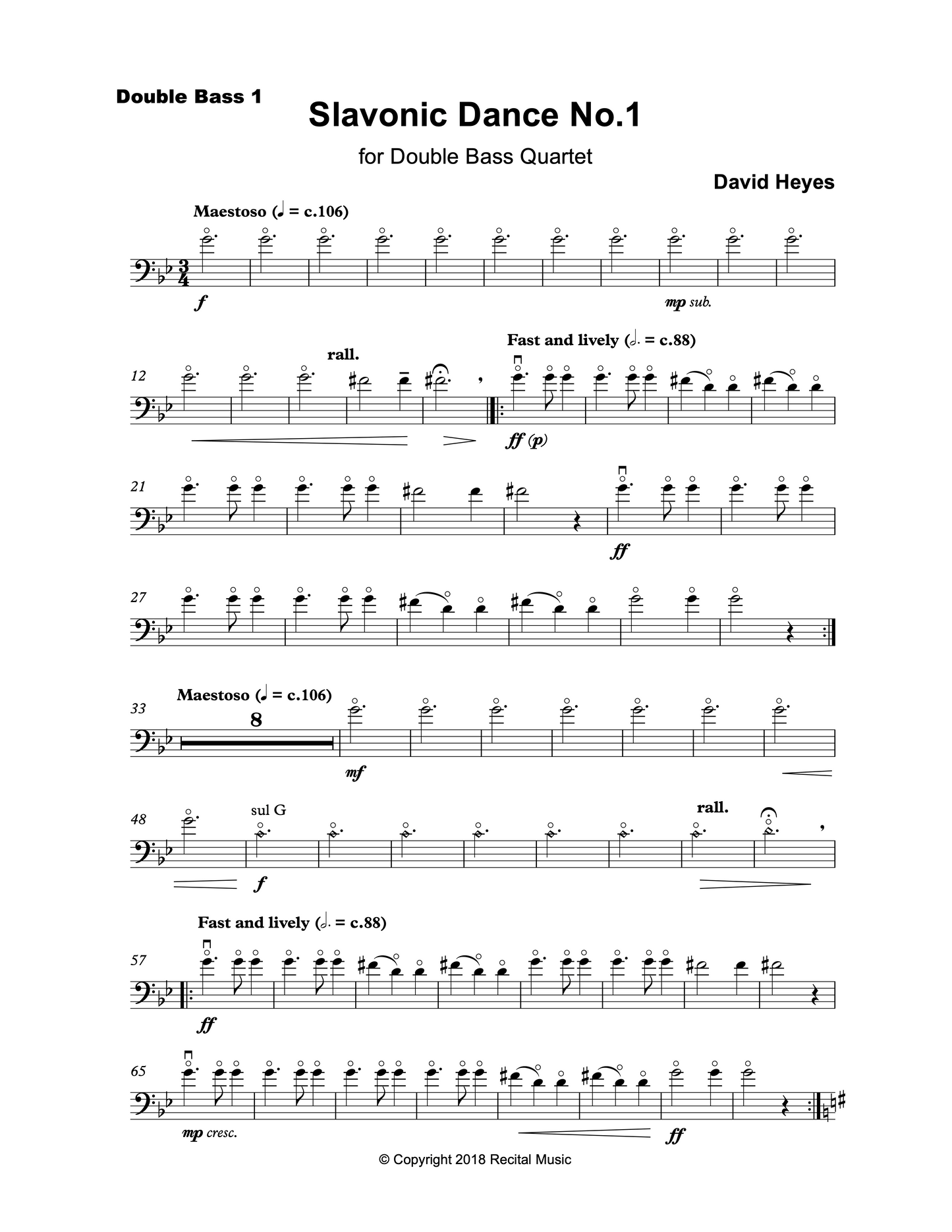 David Heyes: The Legends Collection for Beginner Bass Quartet