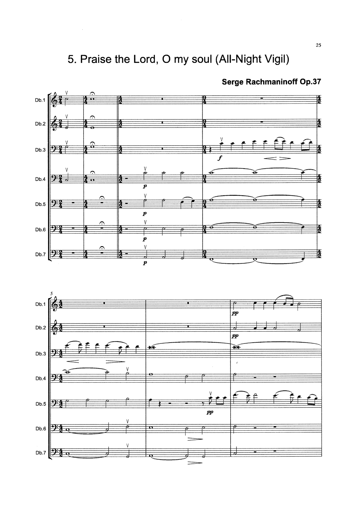 Bass Septets Book 1: Five Pieces for Seven Double Basses (arr. Heyes)