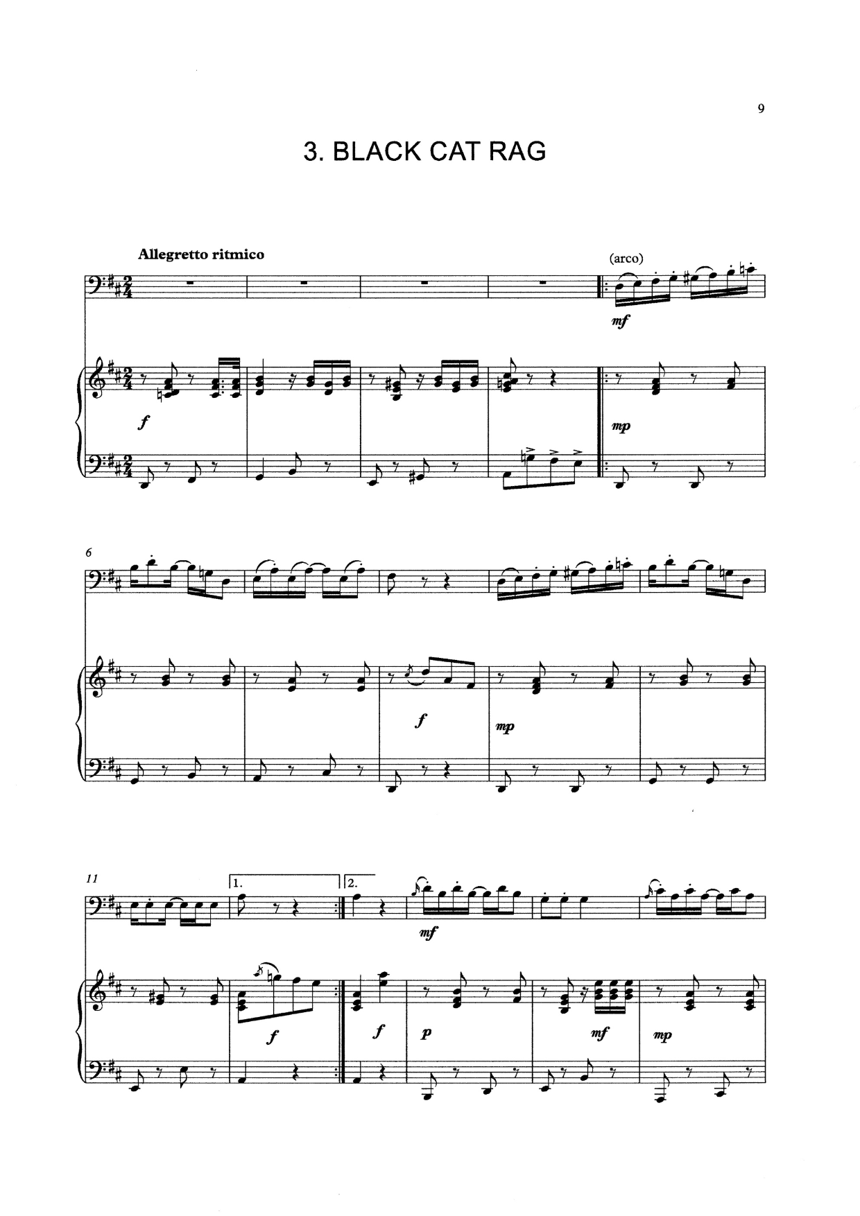 James Belbin-Wood: The Threepenny Suite for double bass & piano