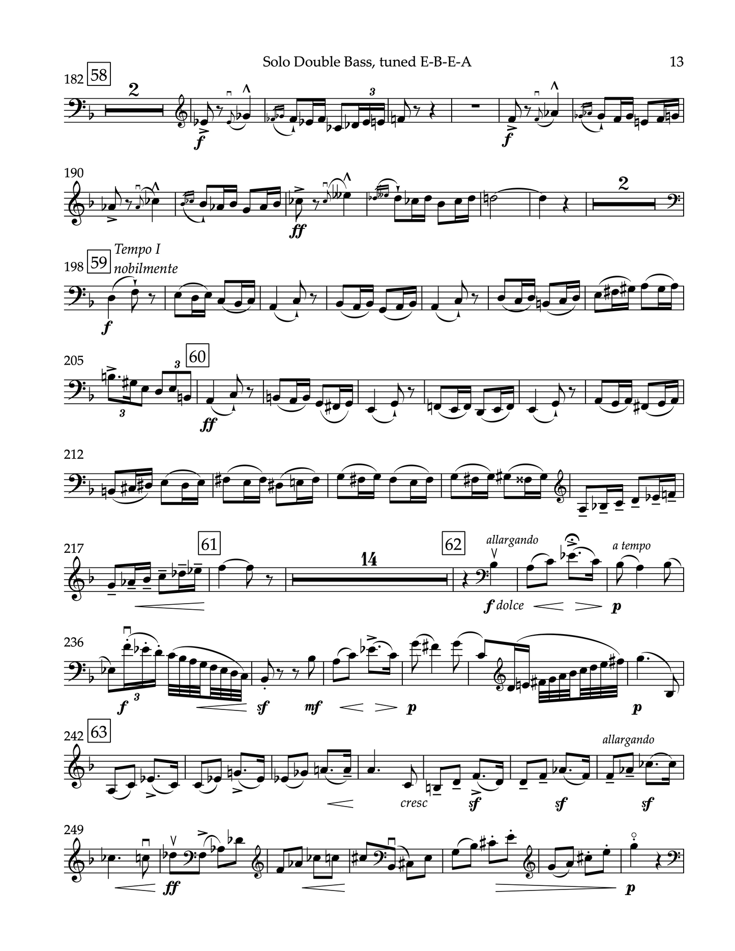 Edward Elgar: Cello Concerto in E minor, Op. 85 (arr. Michael Kurth for double bass)