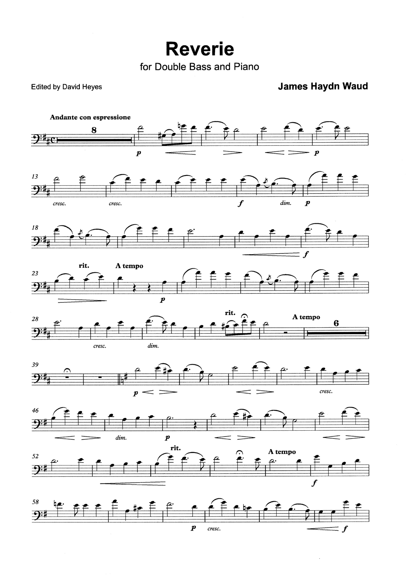 Heritage Series Book 5 for double bass & piano (arr. Heyes)
