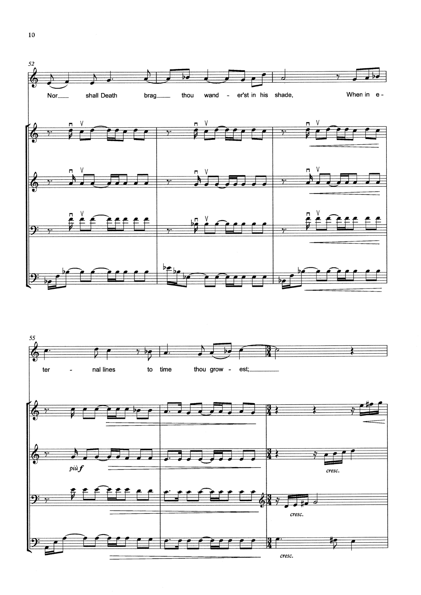 Tony Osborne: Sonnet for a Summer's Day for soprano & double bass quartet