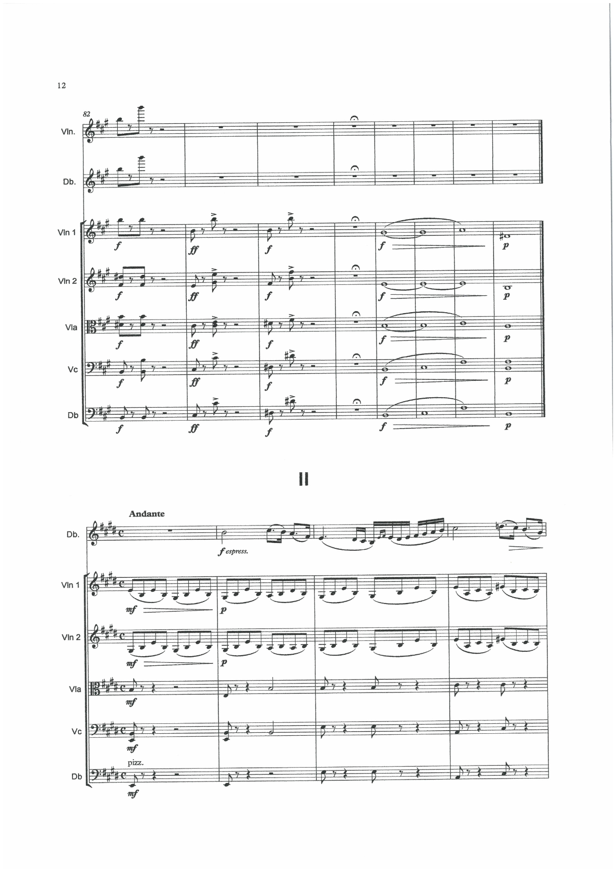 Bottesini: Passione Amorosa for violin, double bass & string orchestra (Solo Tuning)