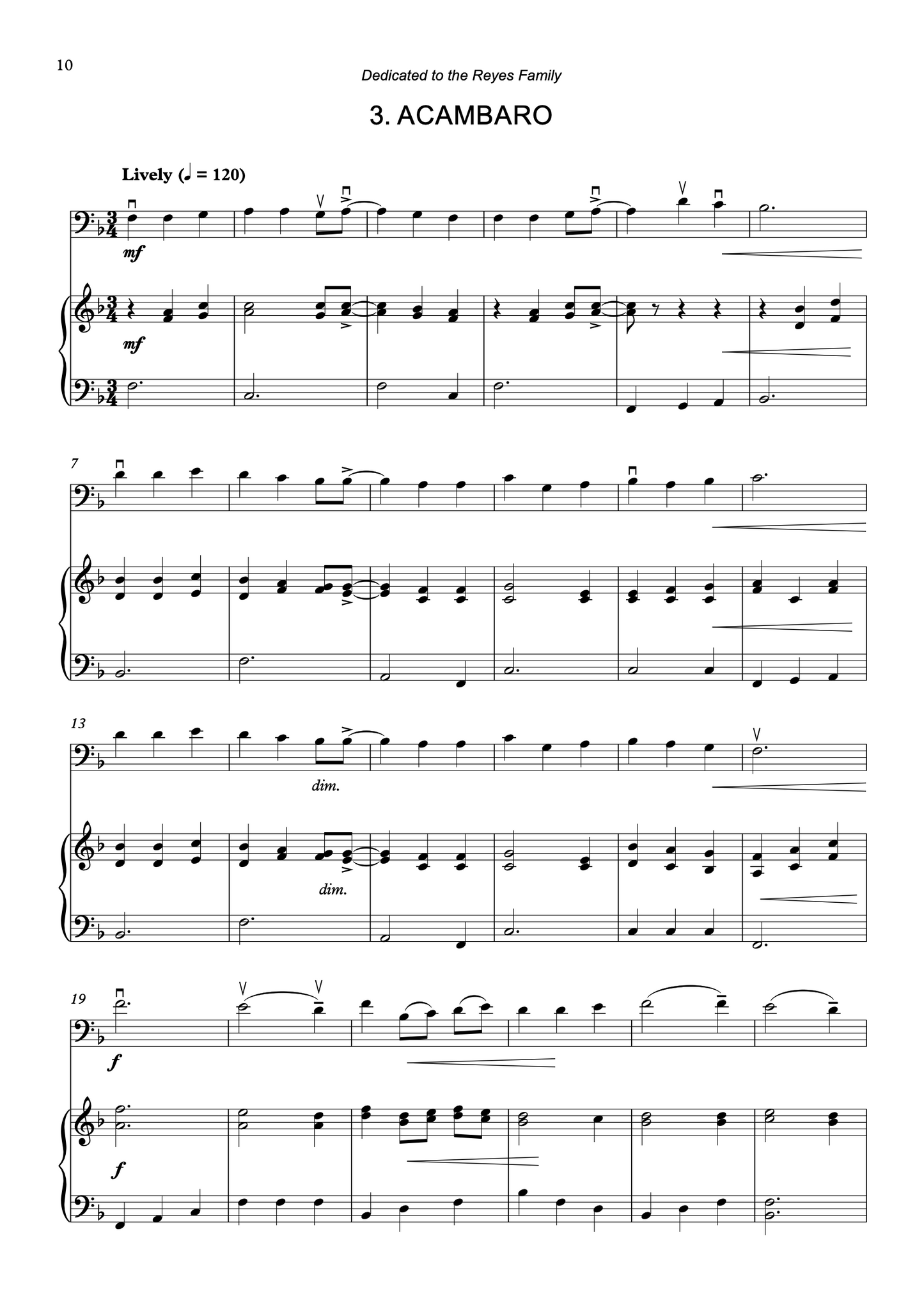 Lourdes C. Montgomery: Hispanic Dances for double bass & piano