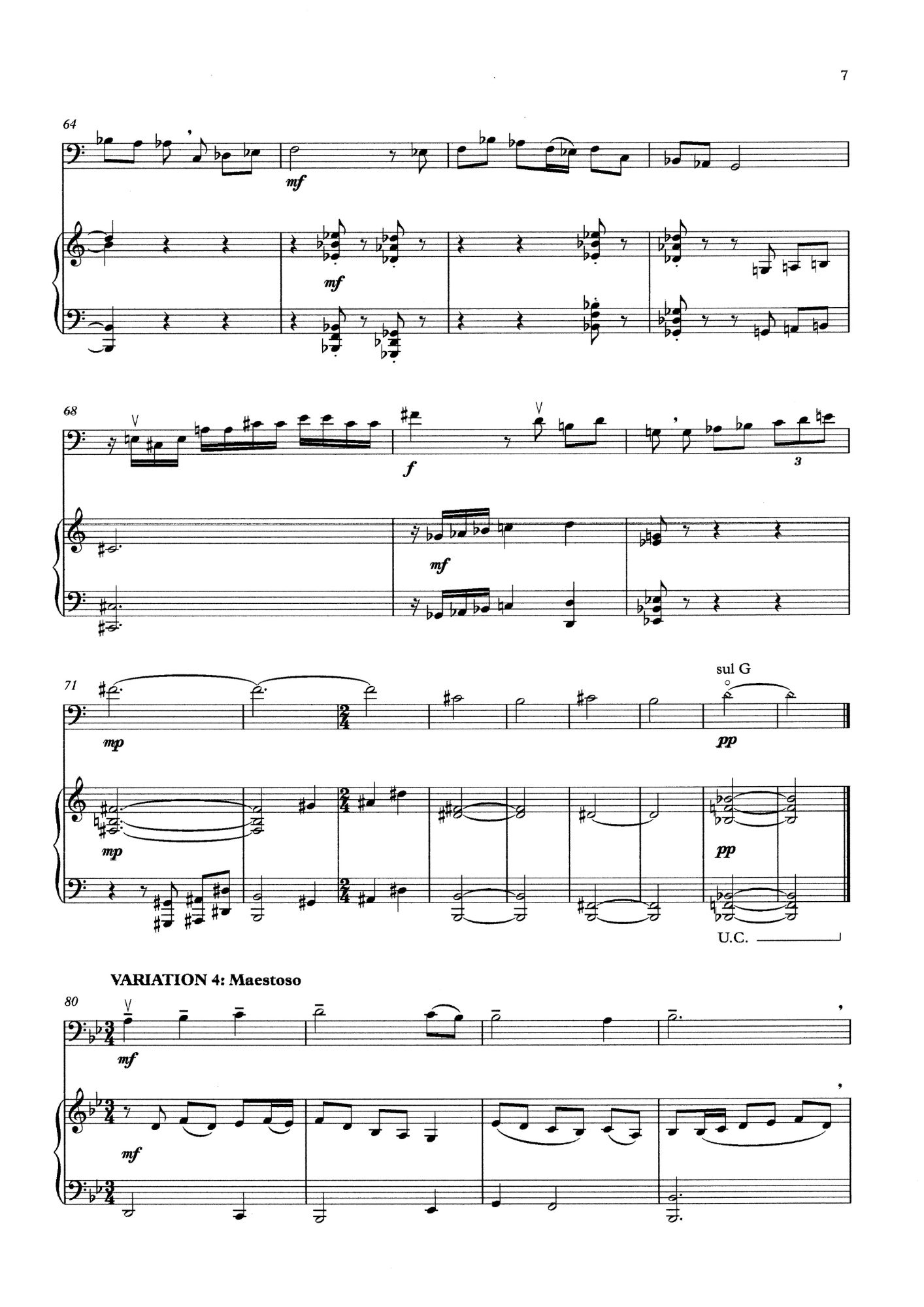 Peter Lamb: Dowland Doubles for double bass & piano