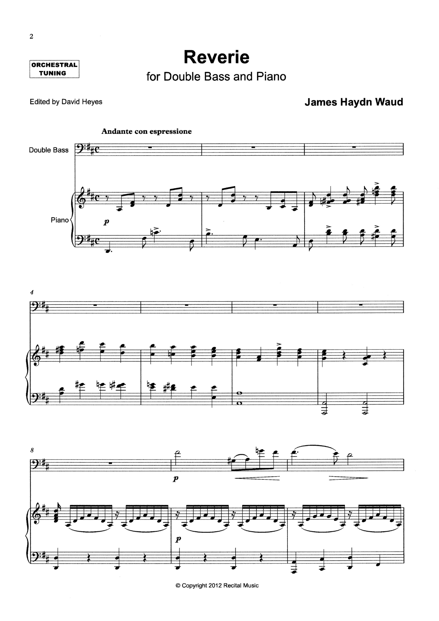 Heritage Series Book 5 for double bass & piano (arr. Heyes)