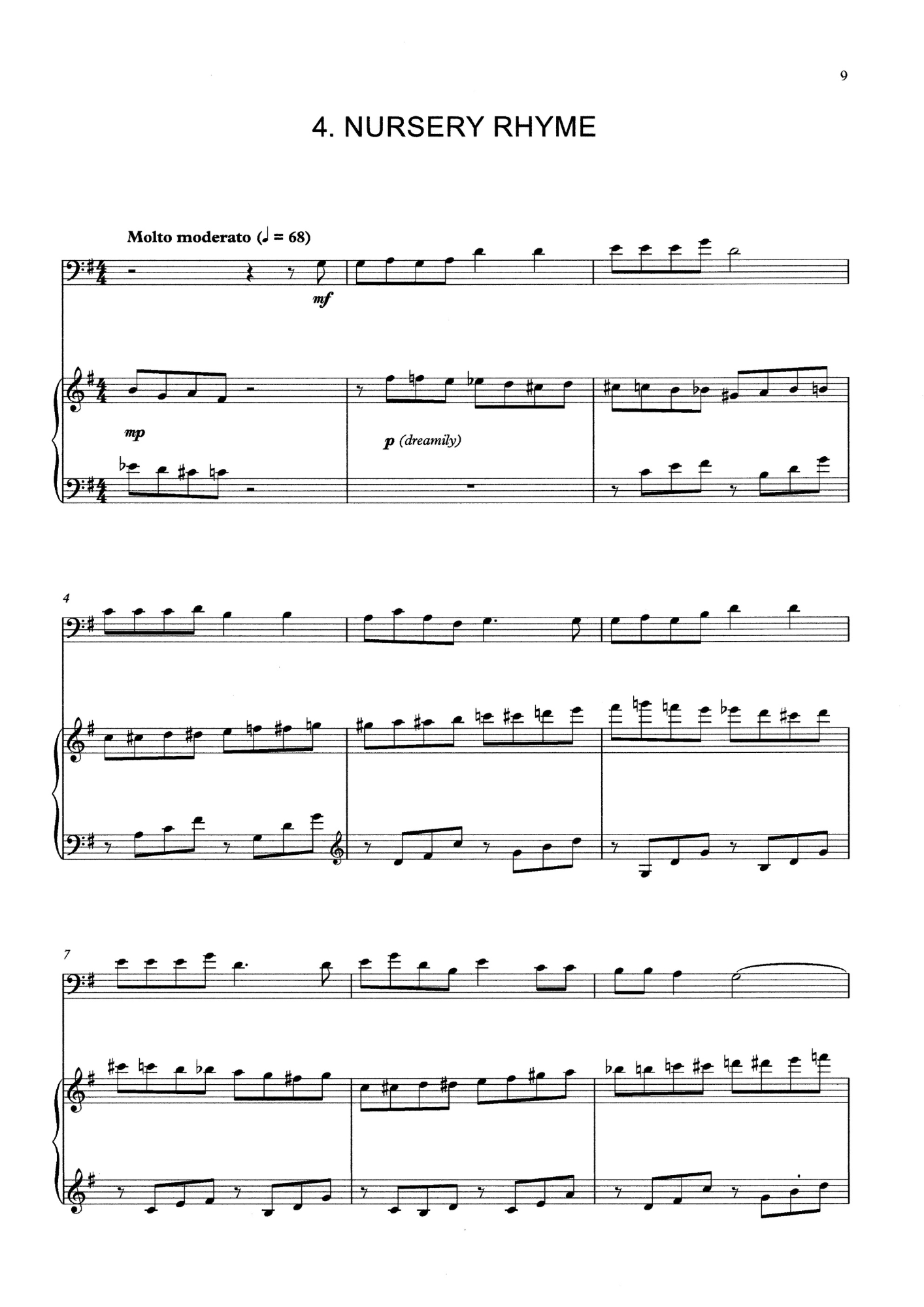 Humphrey Clucas: Song & Dance: Five Miniatures for double bass & piano