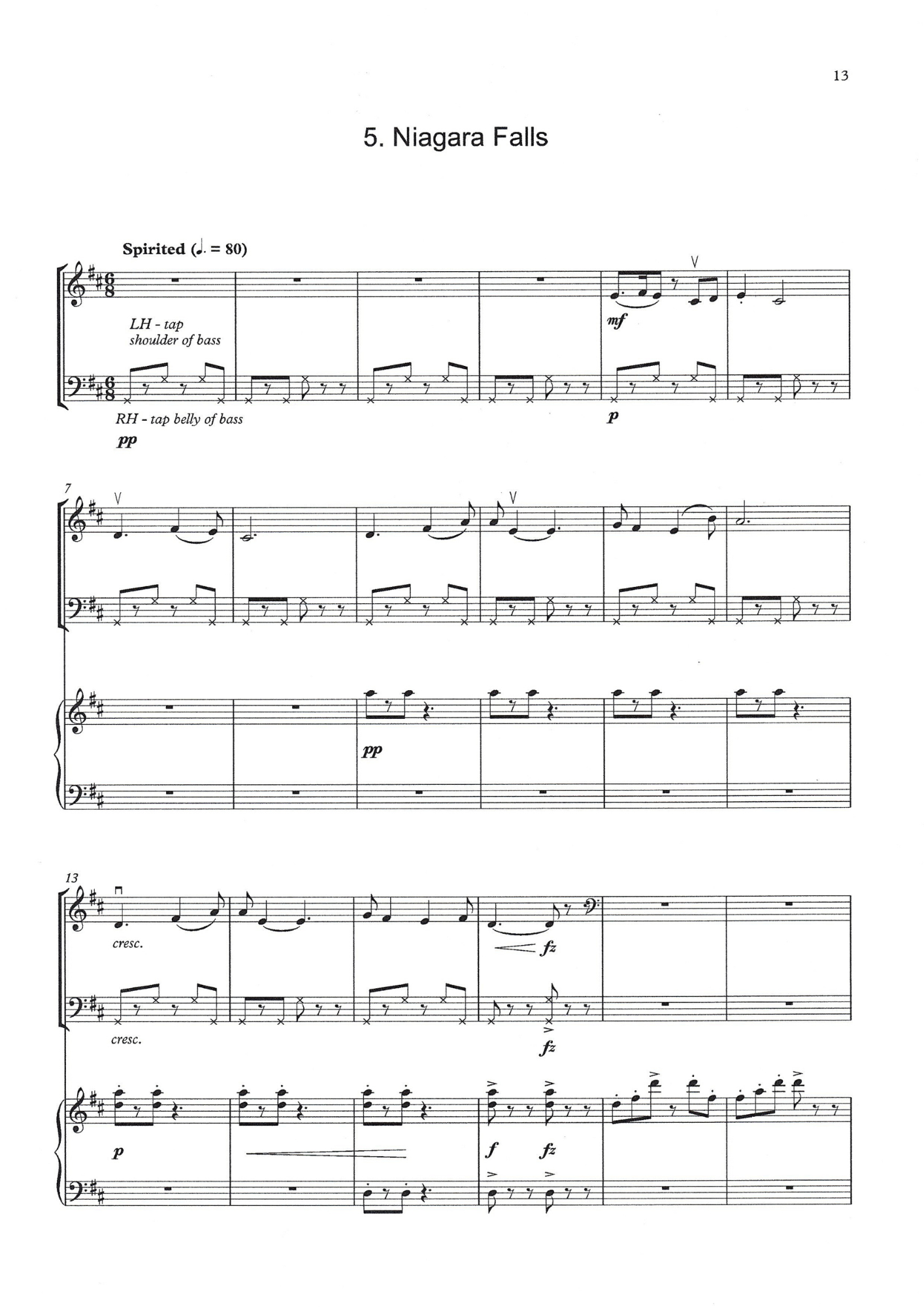 Michael Montgomery: The Wonders of Nature, Five Pieces for 2 double basses & piano