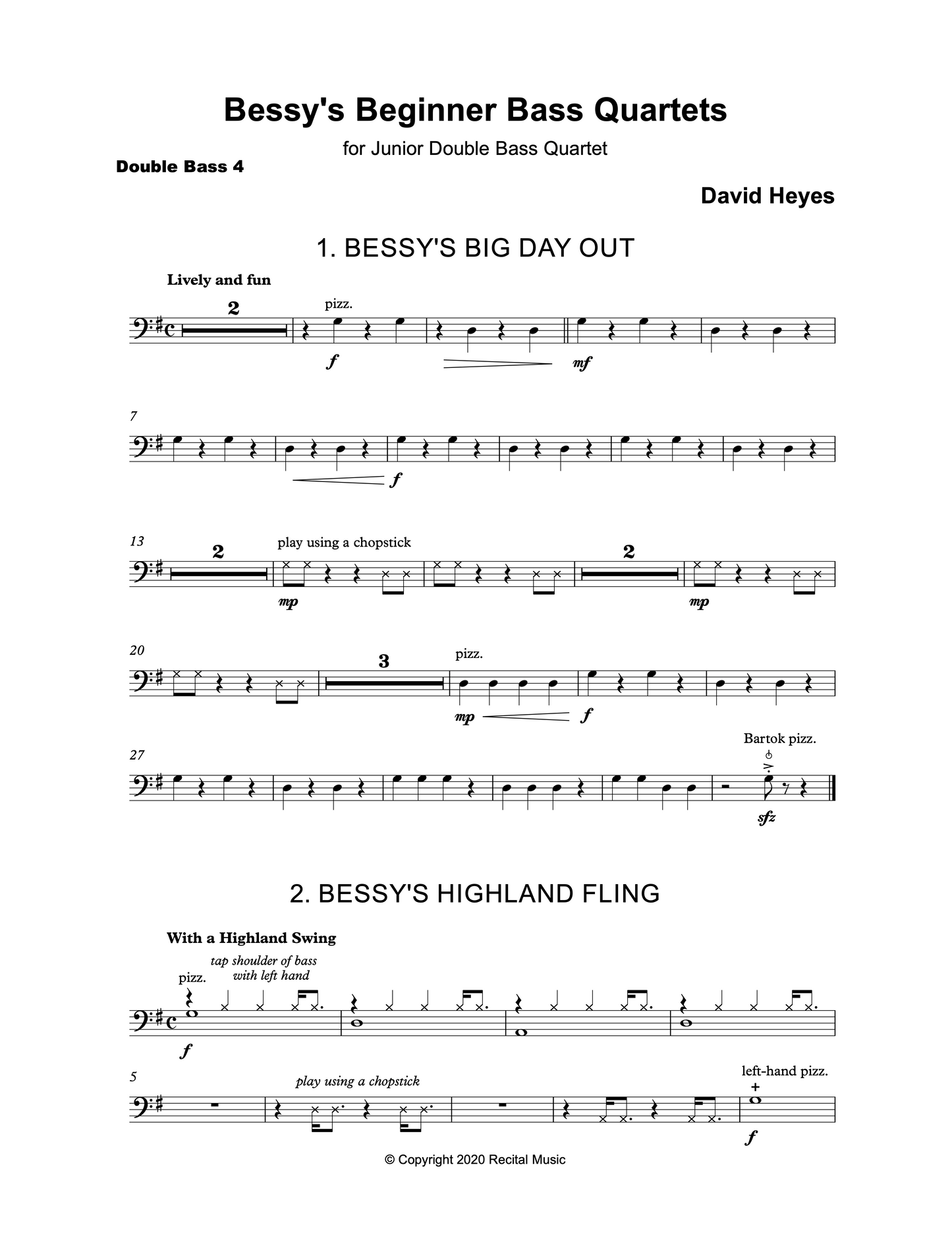 Beginner Double Bass Quartet Bundle