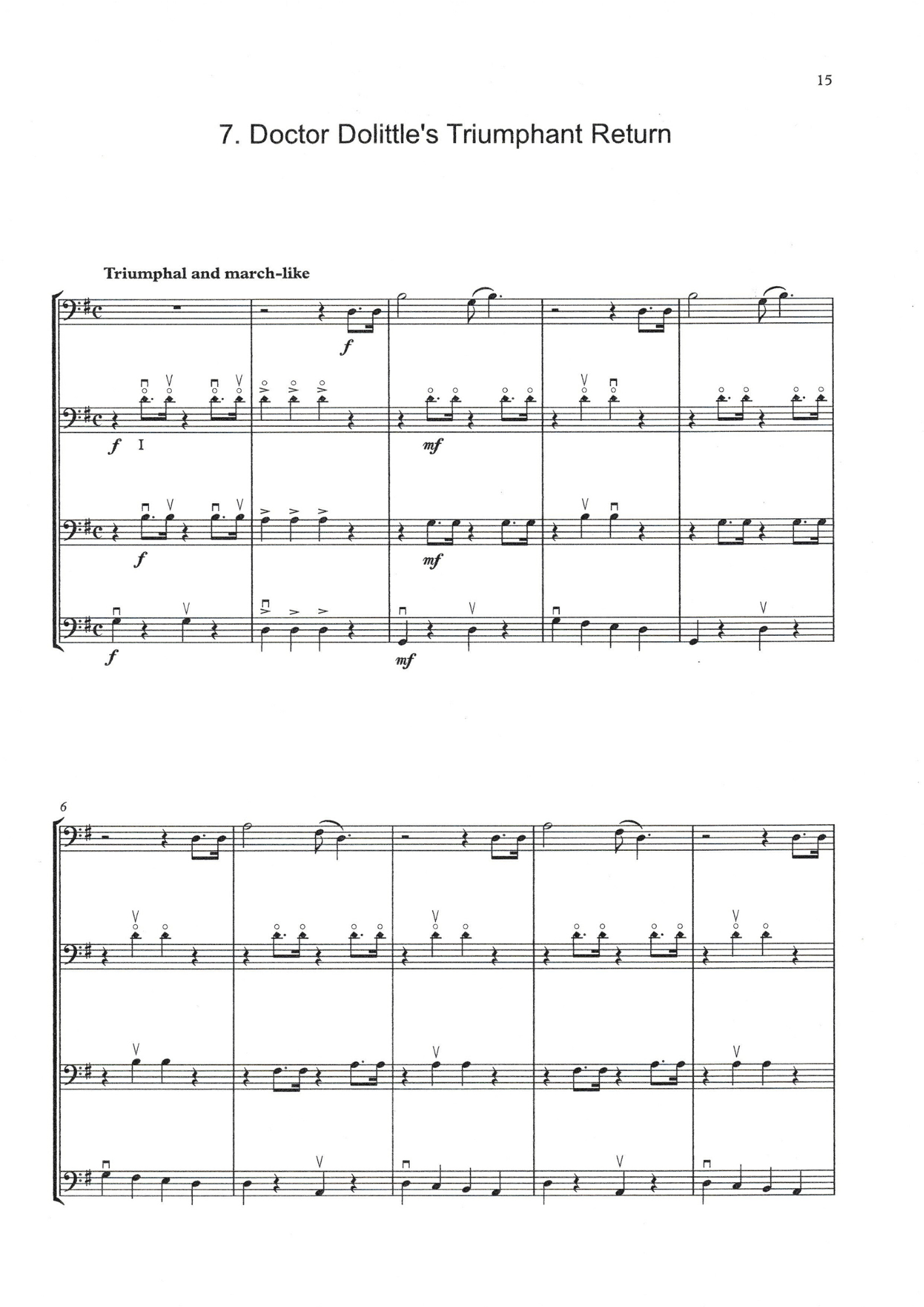David Heyes: The Adventures of Doctor Dolittle, A Magical Musical Adventure for beginner double bass quartet