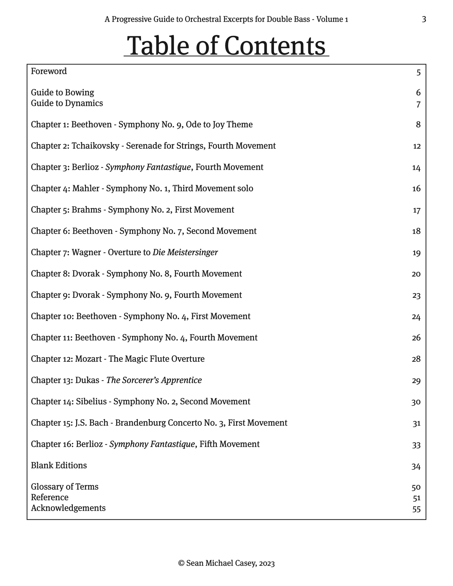 A Progressive Guide to Orchestral Excerpts for Double Bass, Volume 1 by Sean Casey