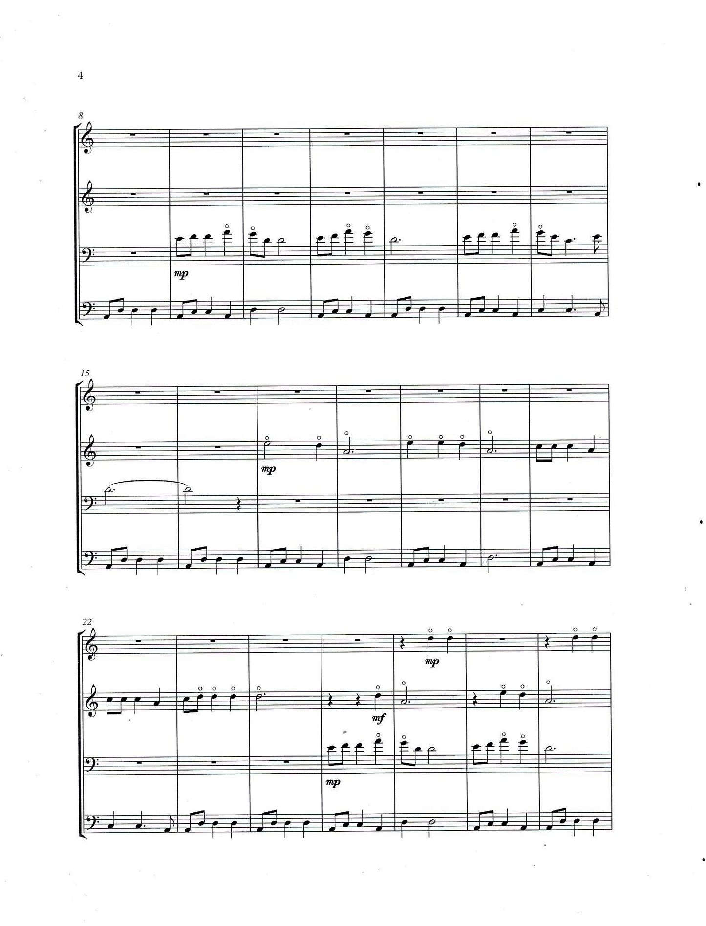 Michael Montgomery: A Celtic Suite for double bass quartet
