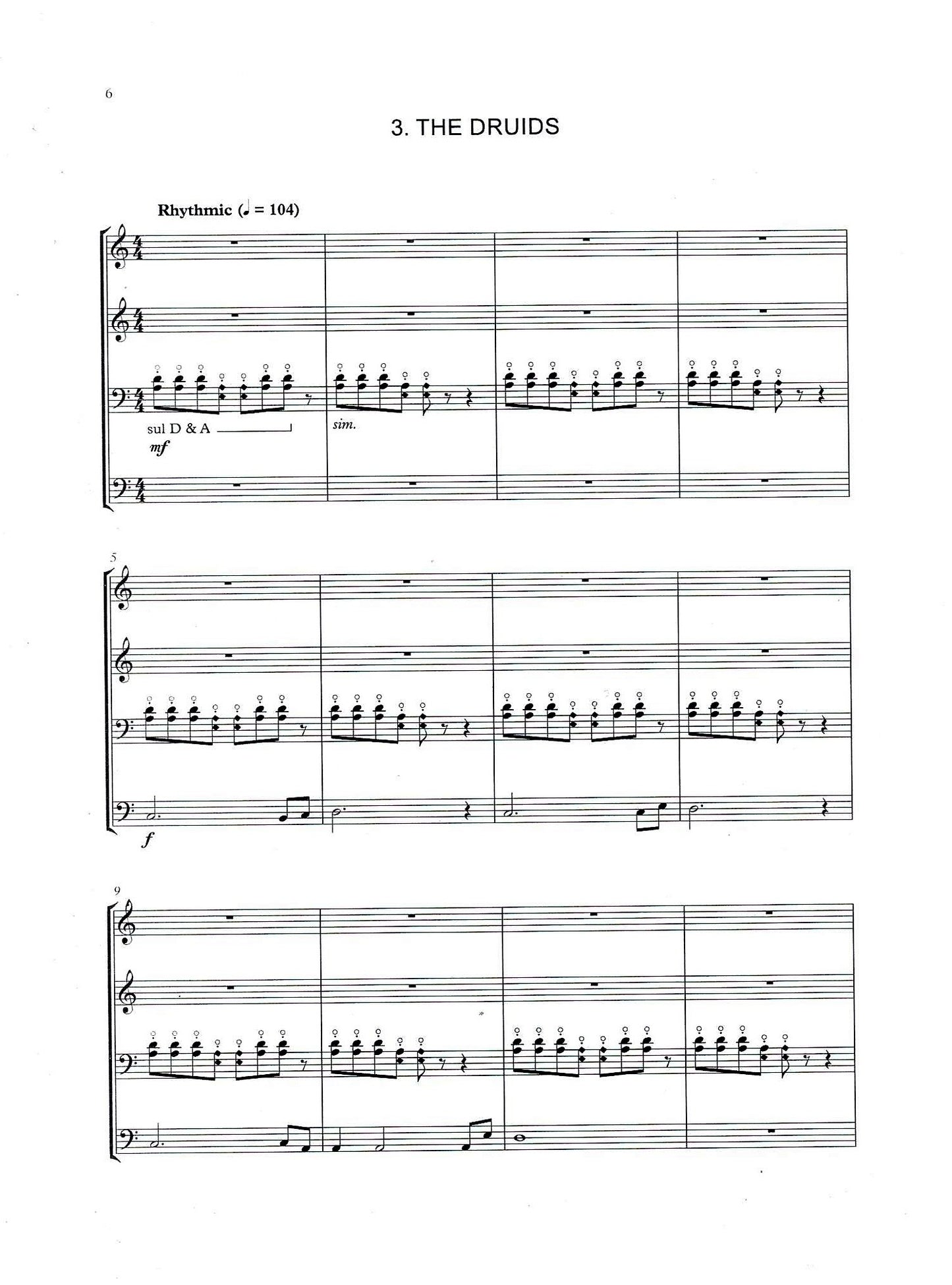 Michael Montgomery: A Celtic Suite for double bass quartet