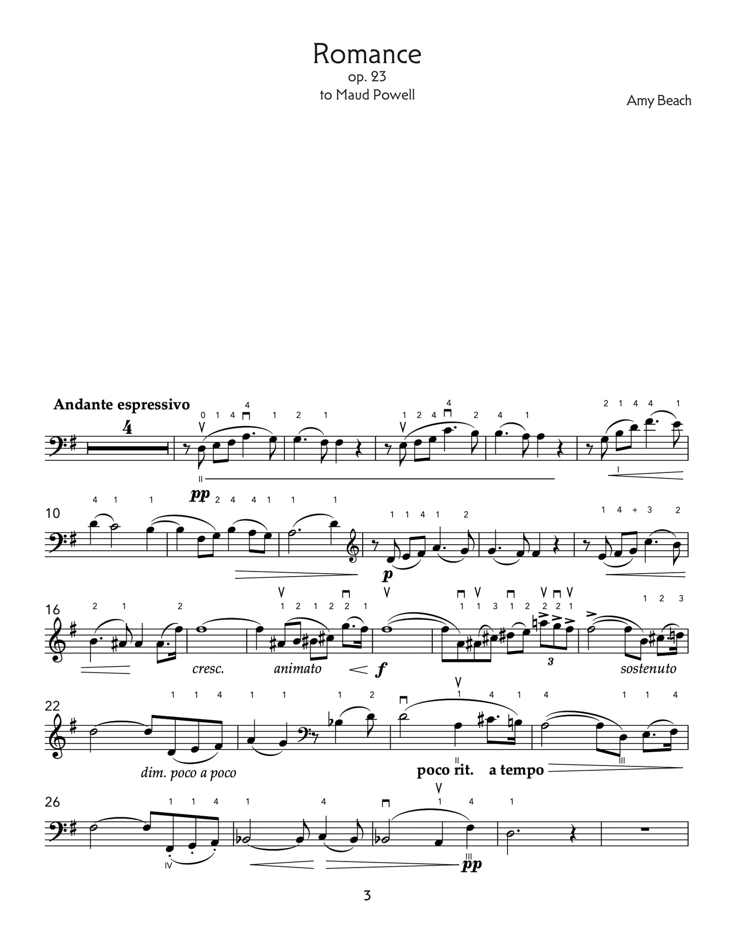 Beach: Romance, Op. 23 for double bass and piano (arr. Nina DeCesare)