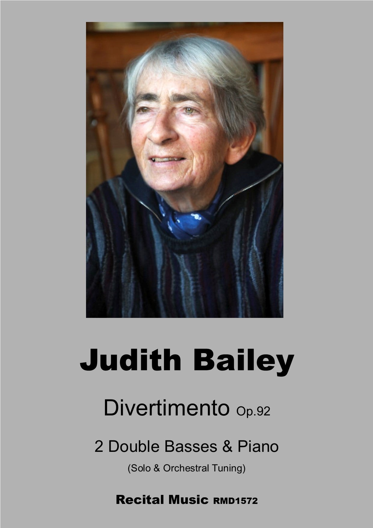 Judith Bailey: Divertimento Op. 92 for 2 double basses & piano