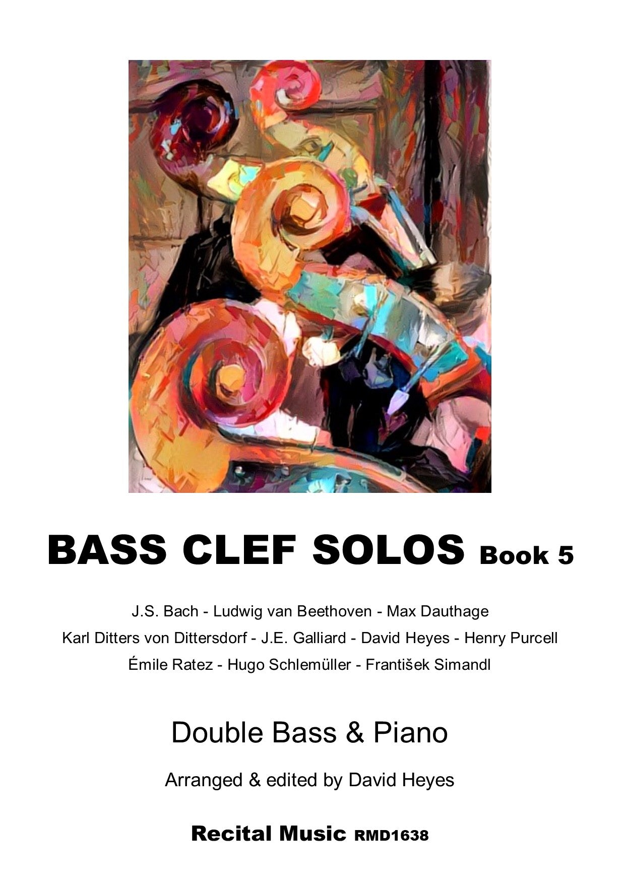Bass Clef Solos Book 5: 10 Pieces for double bass & piano (edited by David Heyes)