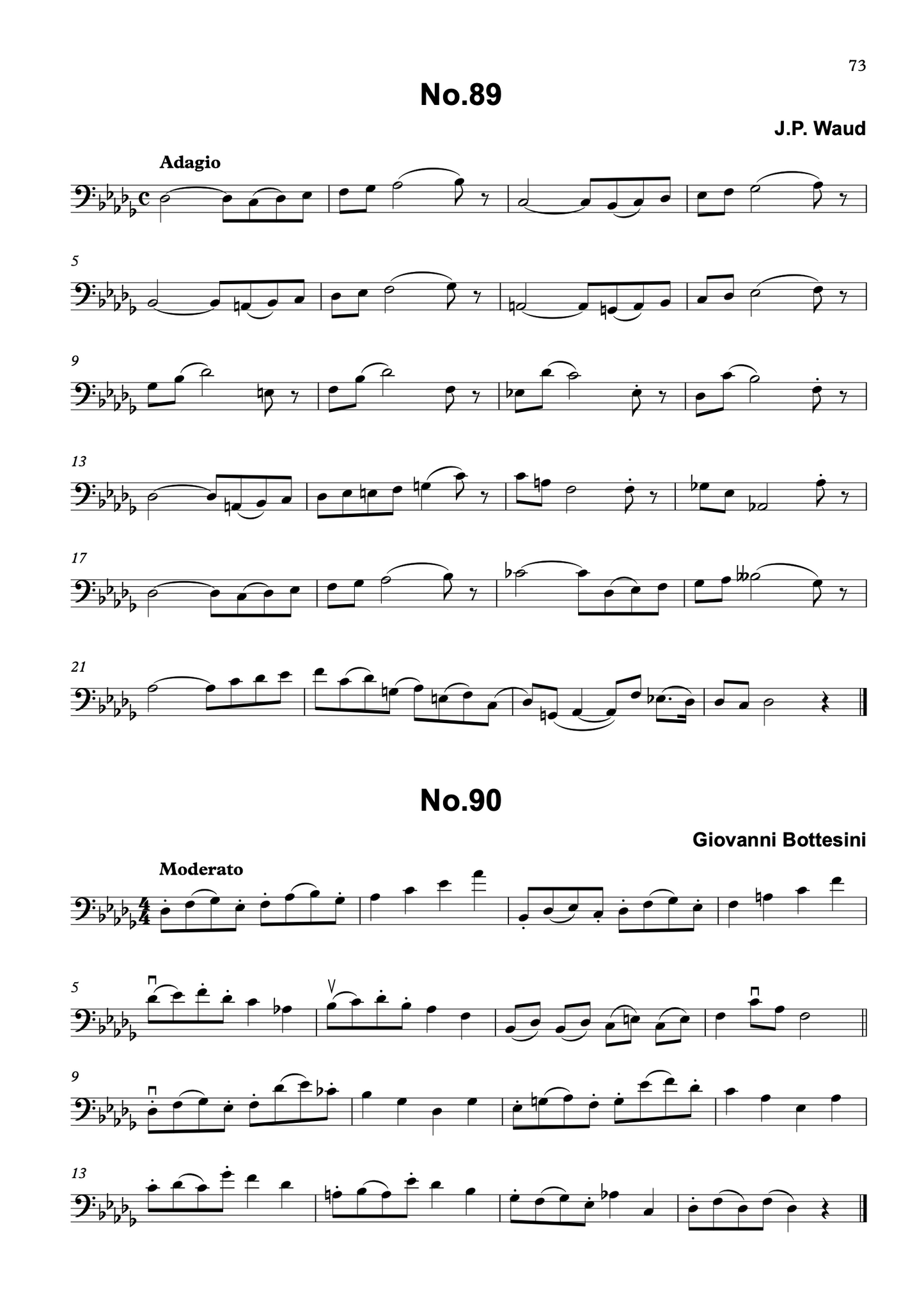 Bass Clef Studies Book 1 - 100 Studies in Major Keys for Double Bass (ed. Heyes)
