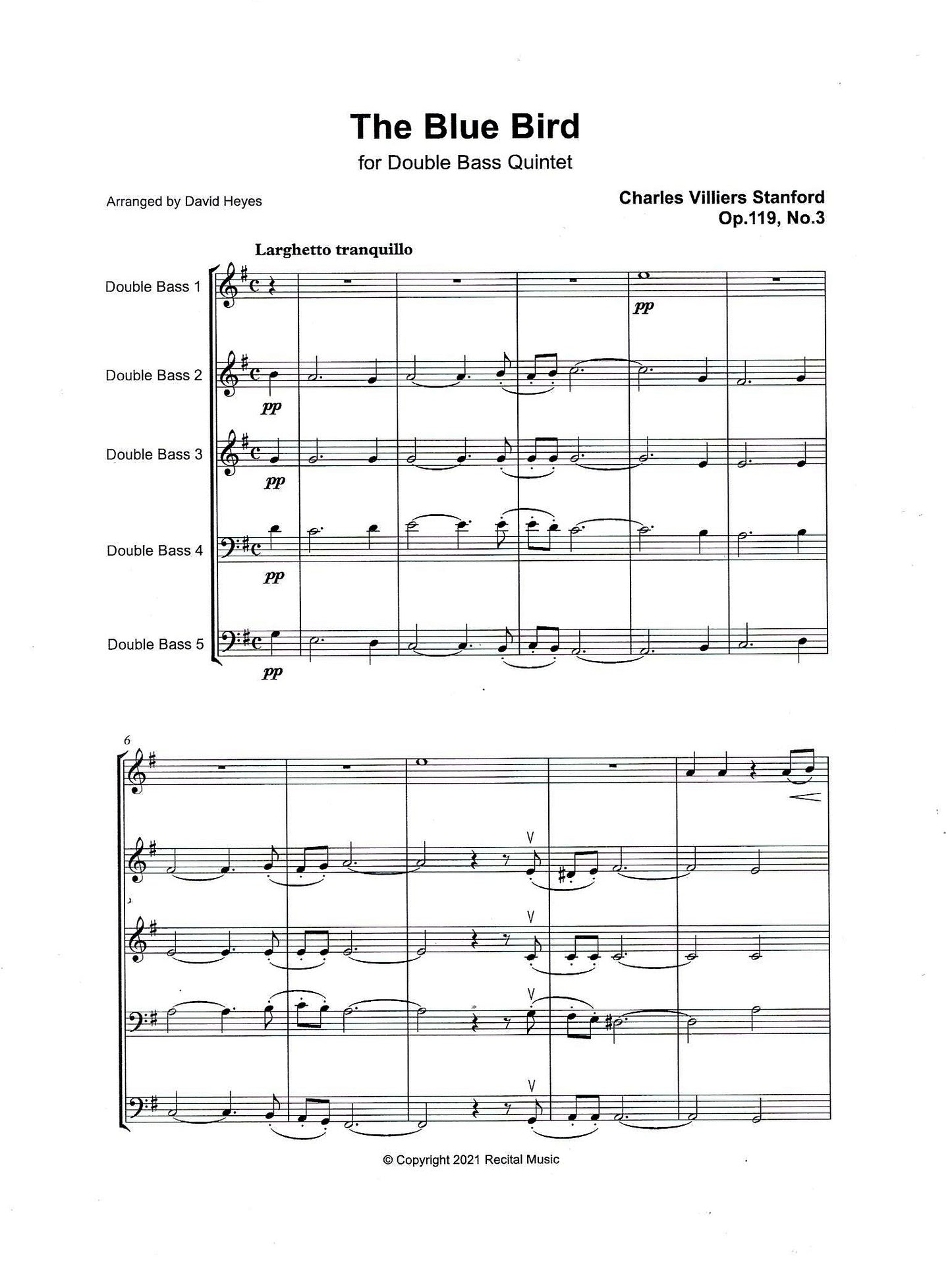 Bass Quintets Book 1 for double bass quintet (arr. David Heyes)