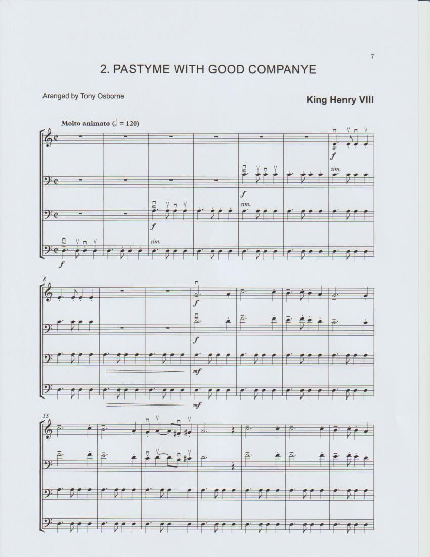Tony Osborne: Basses Four Book 2 - Three Pieces for double bass quartet