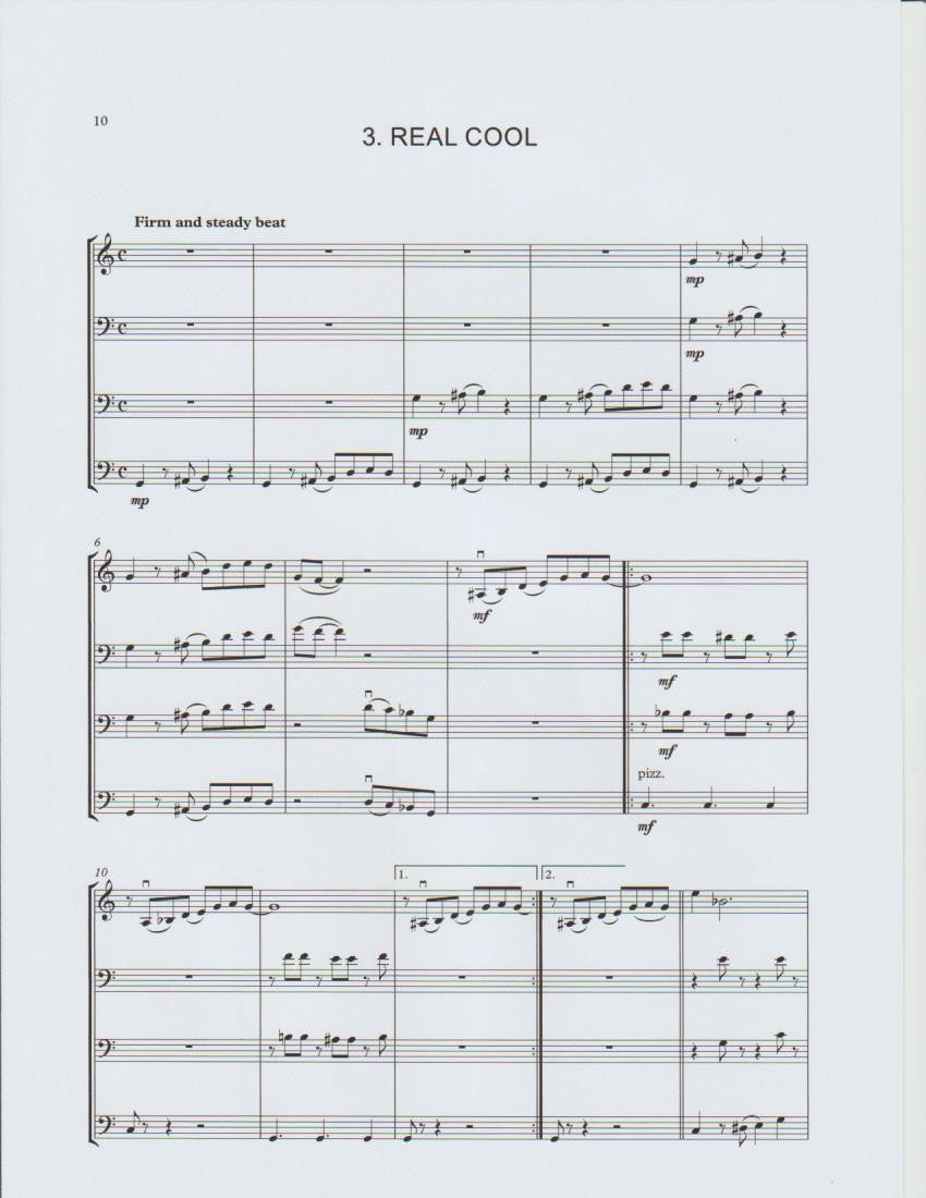 Tony Osborne: Basses Four Book 2 - Three Pieces for double bass quartet