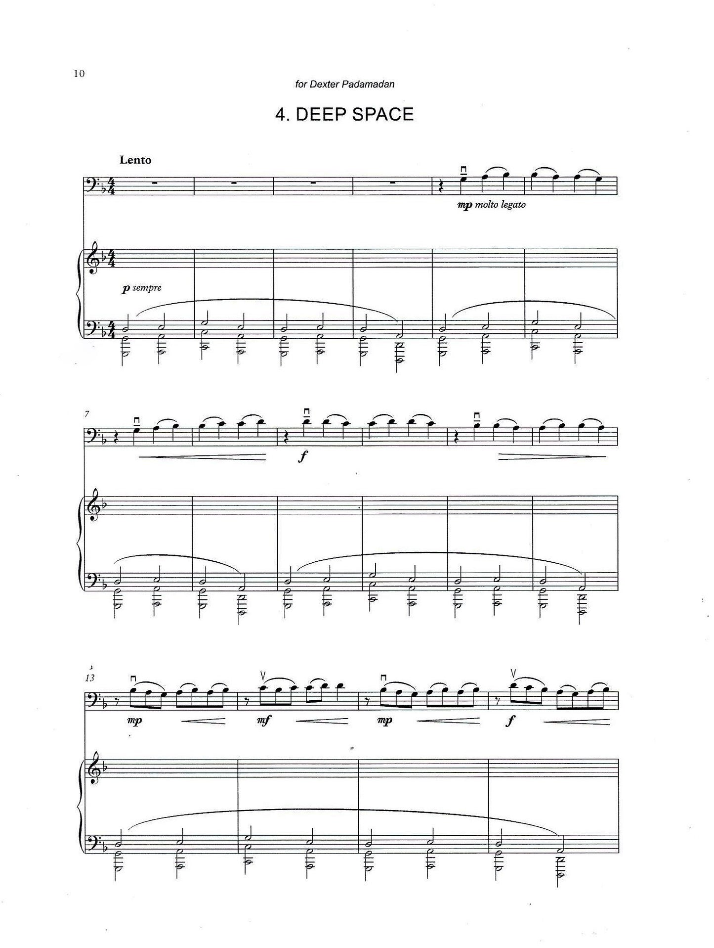 David Heyes: Bass in Space: Five Intergalactic Adventures for double bass & piano