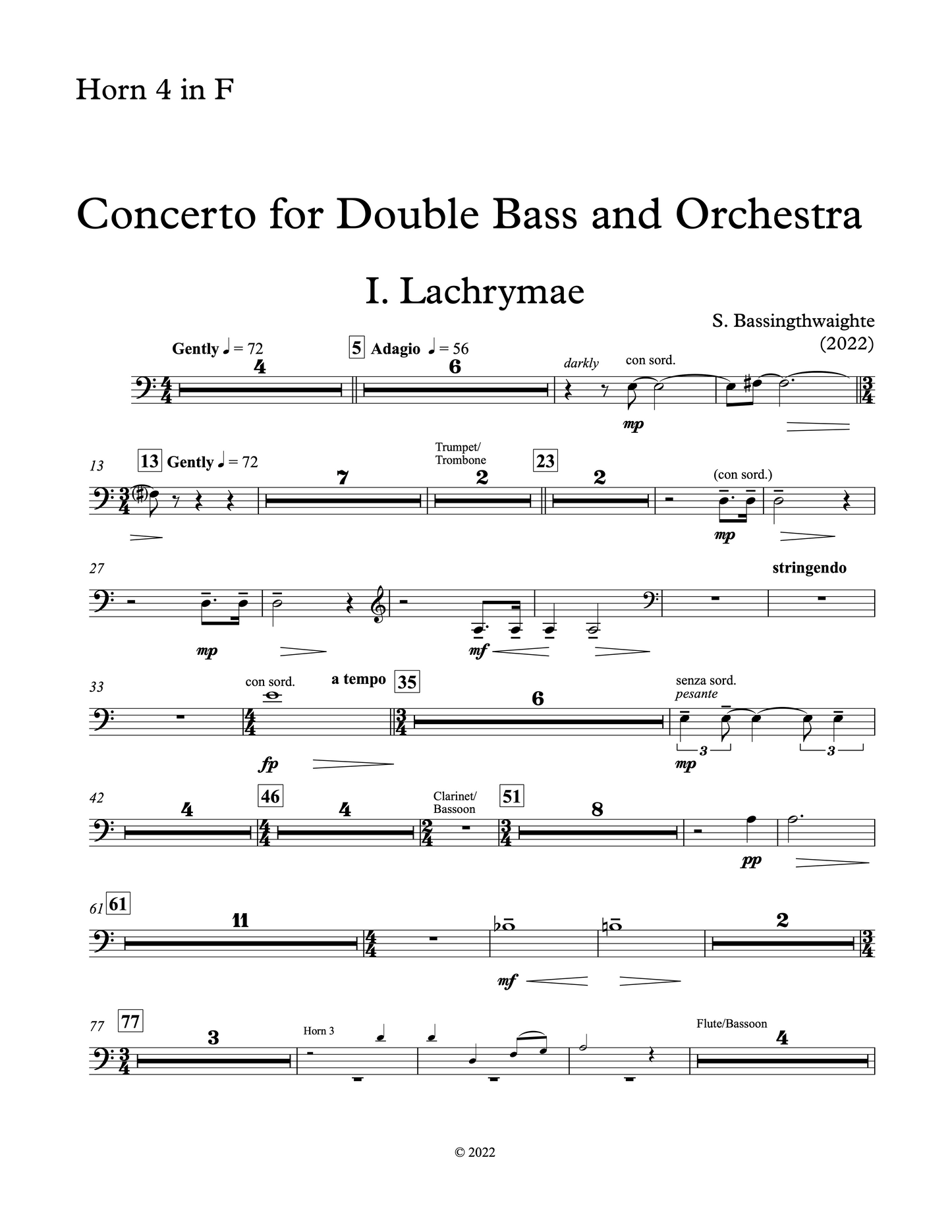 Sarah Bassingthwaighte: Concerto for Double Bass and Orchestra