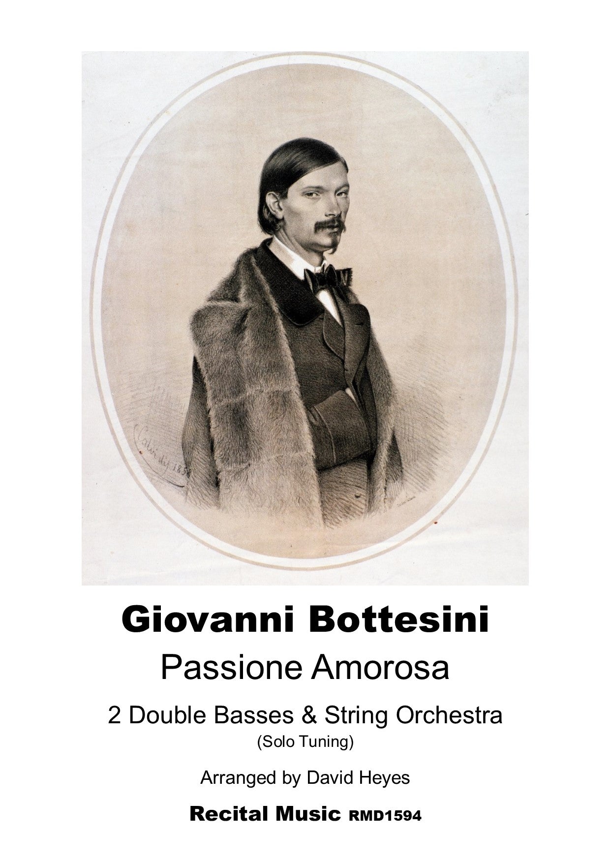 Bottesini: Passione Amorosa for 2 Double Basses & String Orchestra (solo tuning) - arr. Heyes