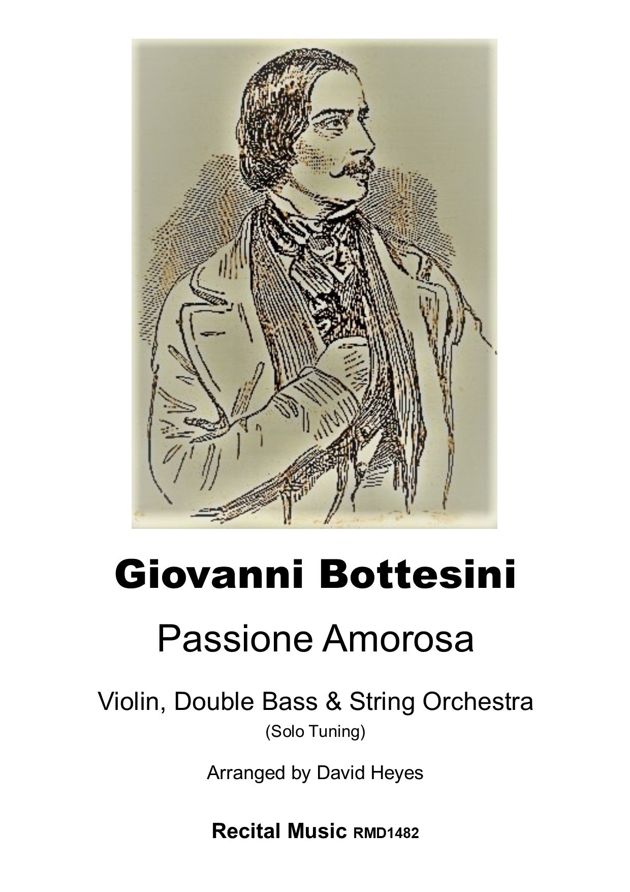 Bottesini: Passione Amorosa for violin, double bass & string orchestra (Solo Tuning)