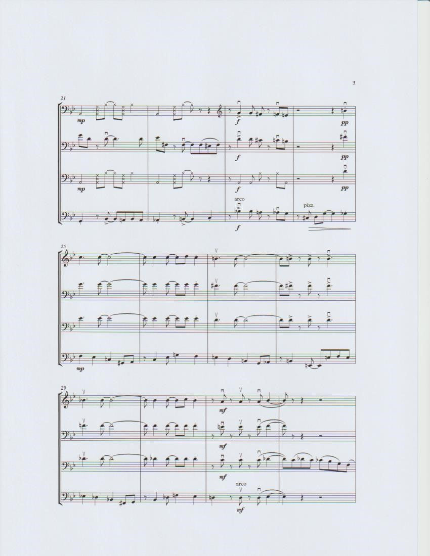 Christine Donkin: Business as Usual for double bass quartet