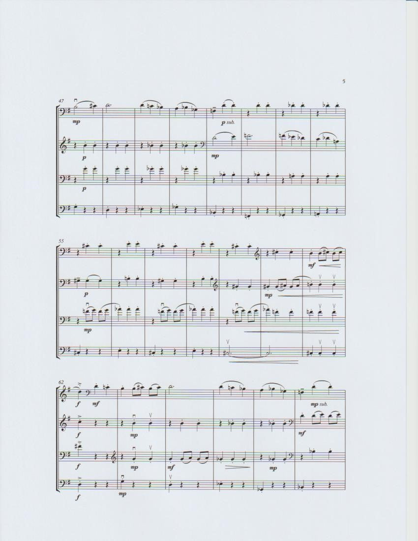 Christine Donkin: Business as Usual for double bass quartet