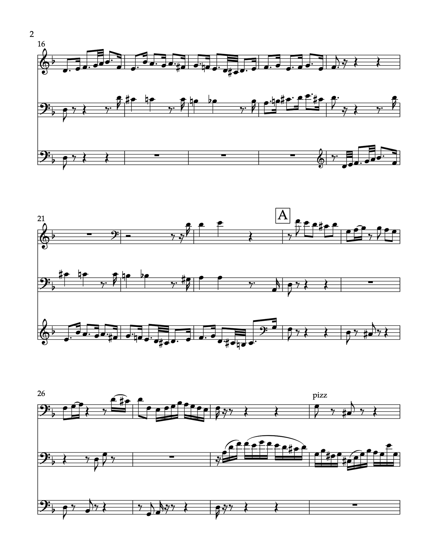 J.S. Bach: BWV 1004 - Chaconne Partita No. 2 in D Minor arranged for bass trio (Kit Polen)