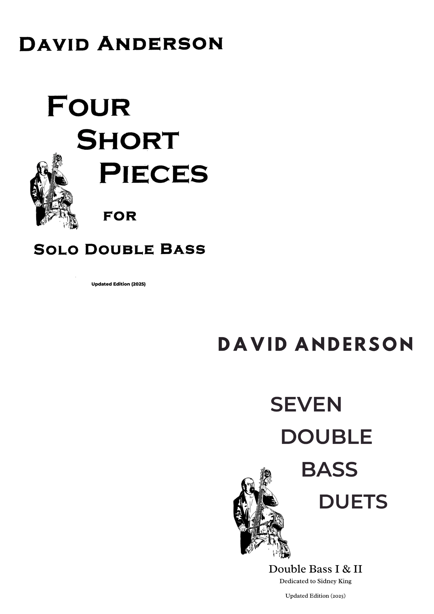 Dave Anderson: 4 Short Pieces for solo double bass (2025 Edition)