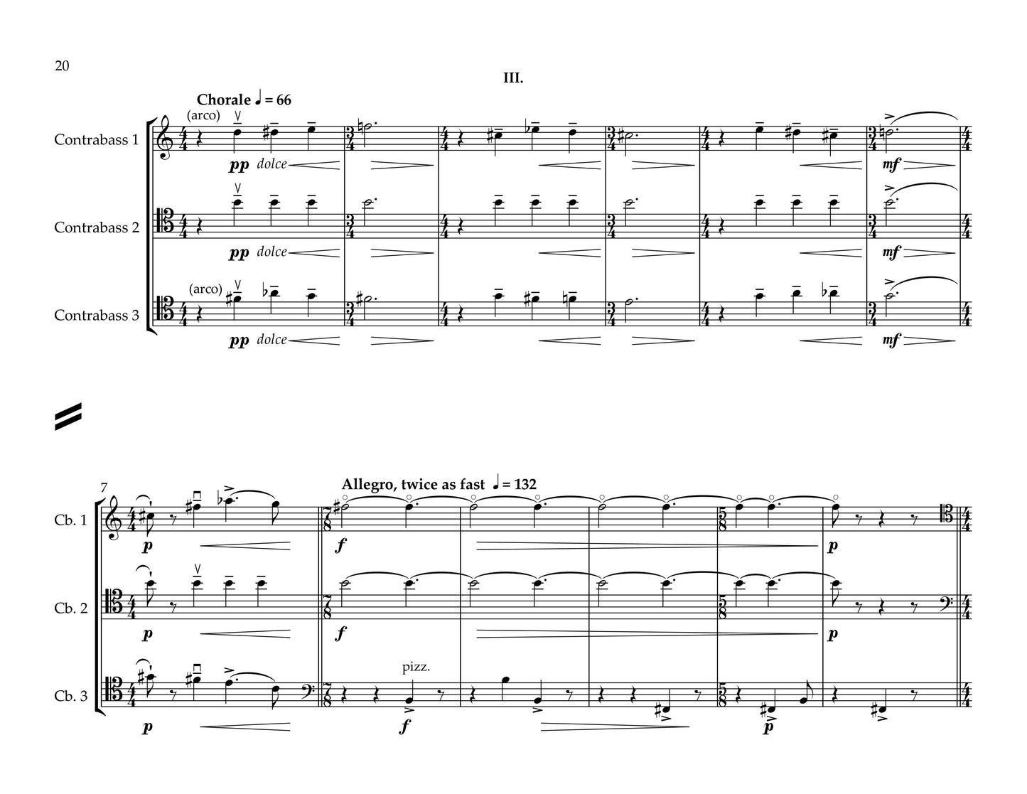 J. A. Devor: Trio for Three Contrabasses