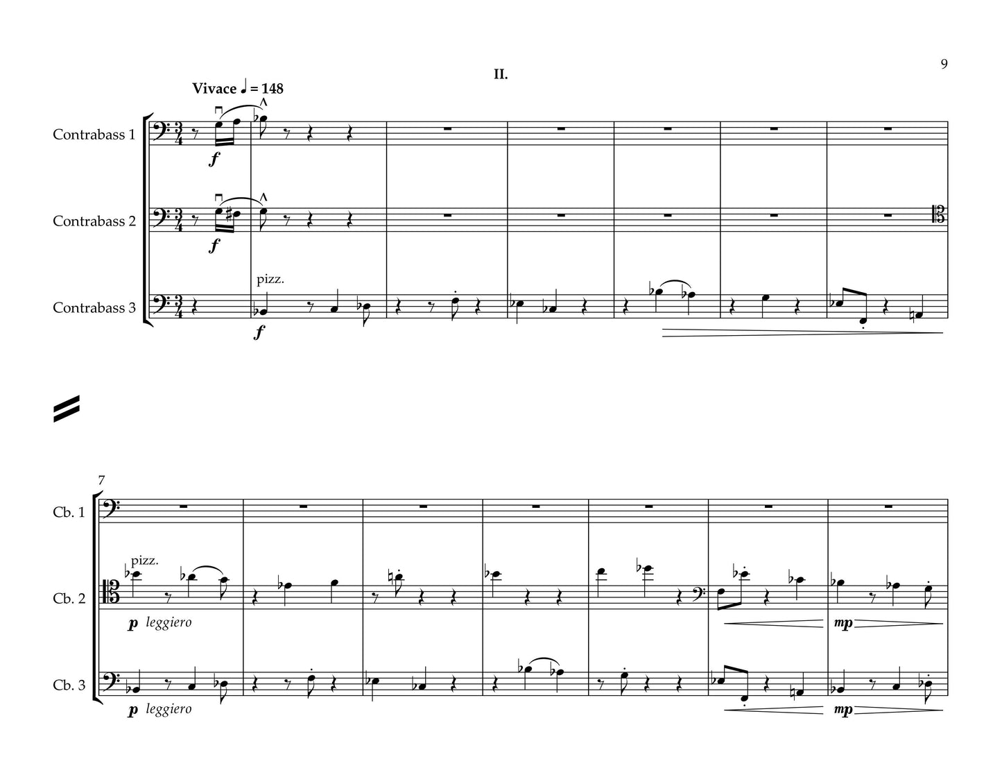 J. A. Devor: Trio for Three Contrabasses